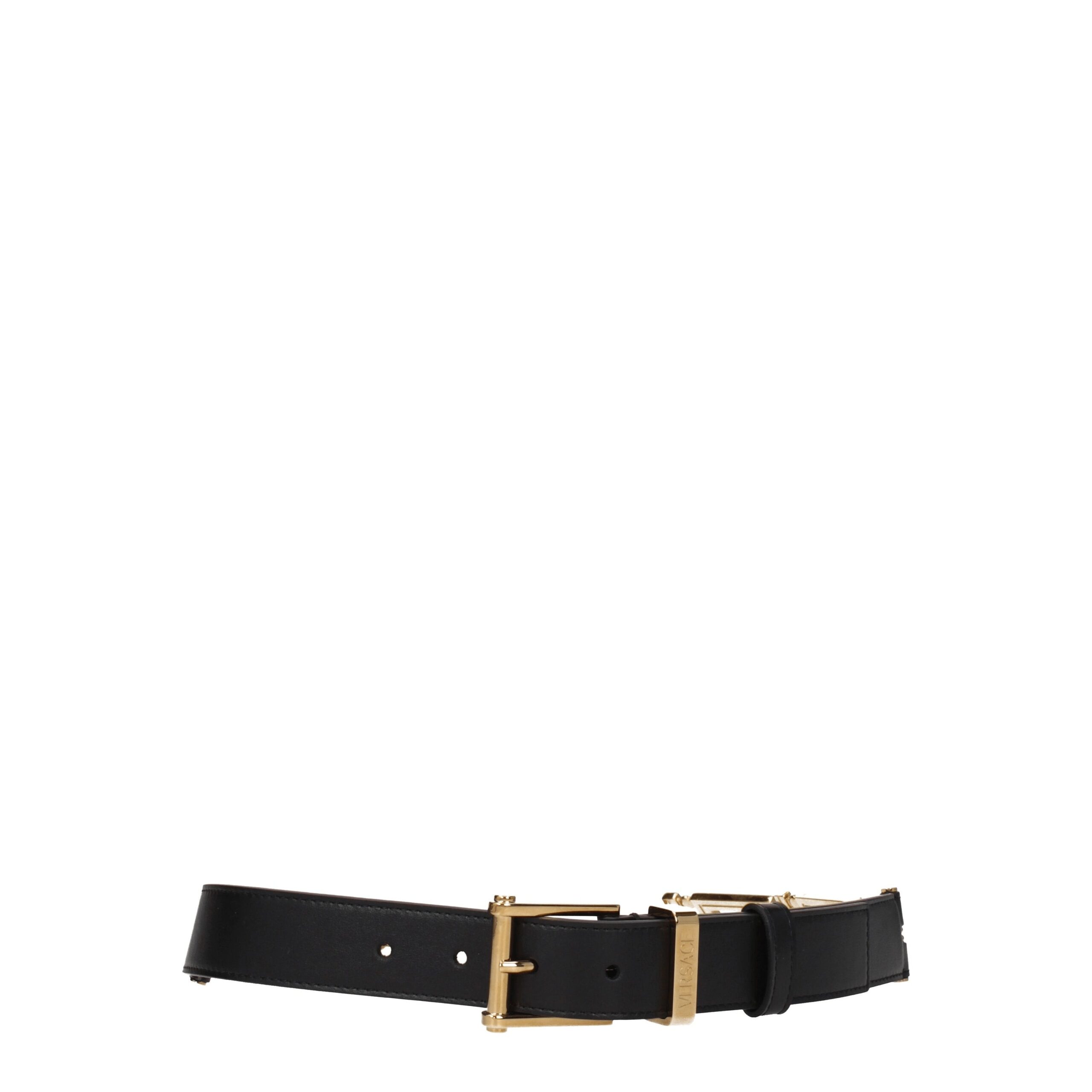 Black Leather Regular Belts