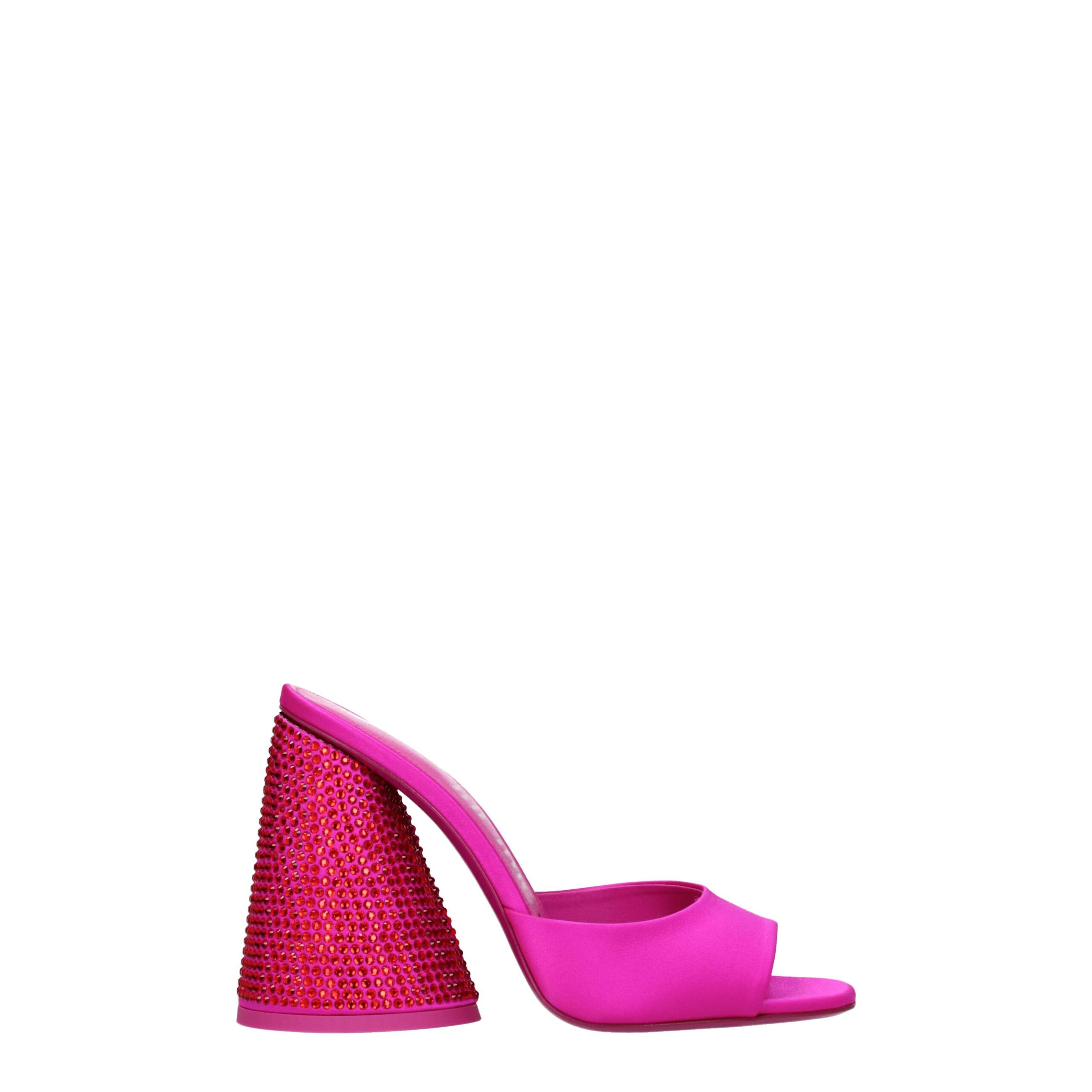 Pink Satin Platforms