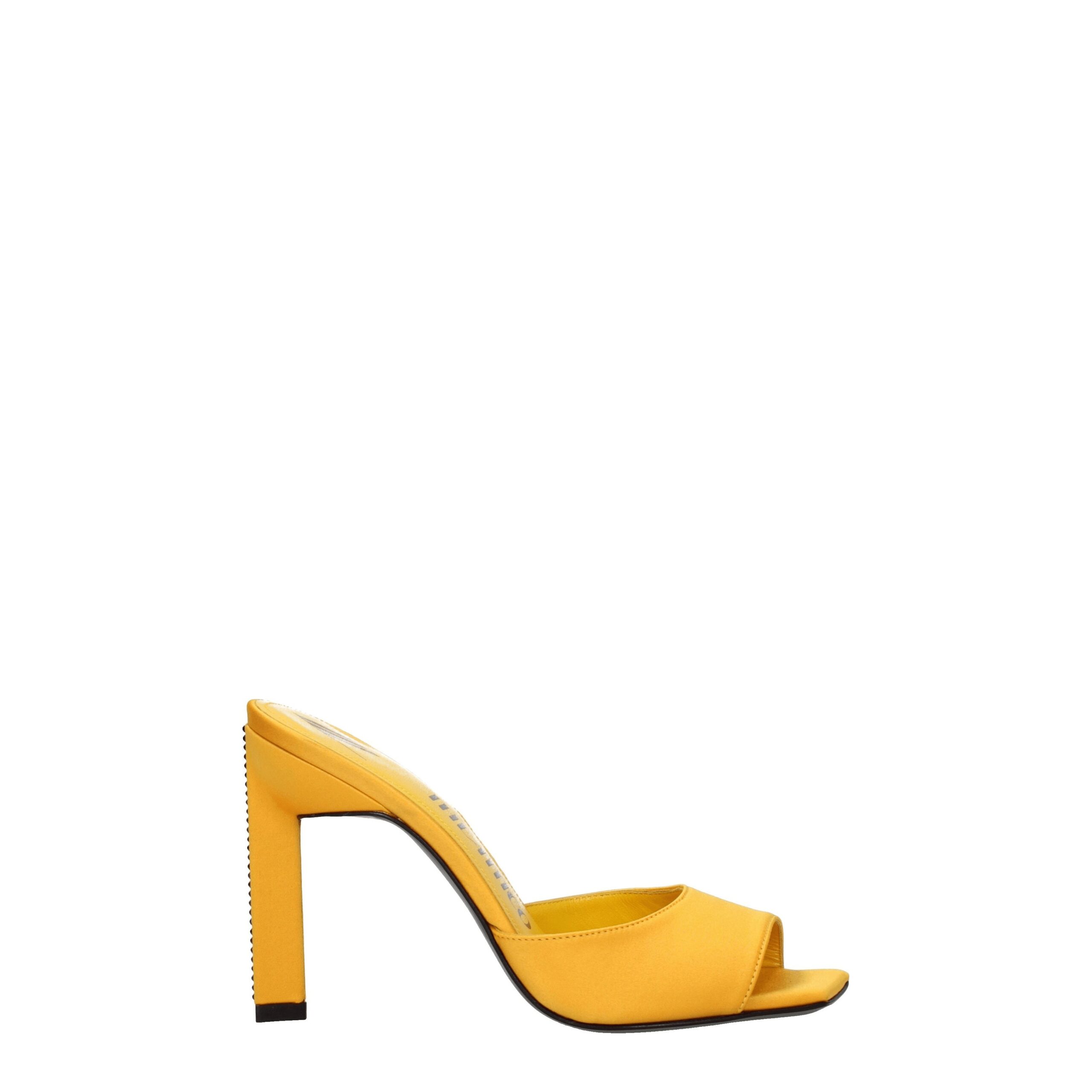 Orange Satin Stiletto Heels Sandals