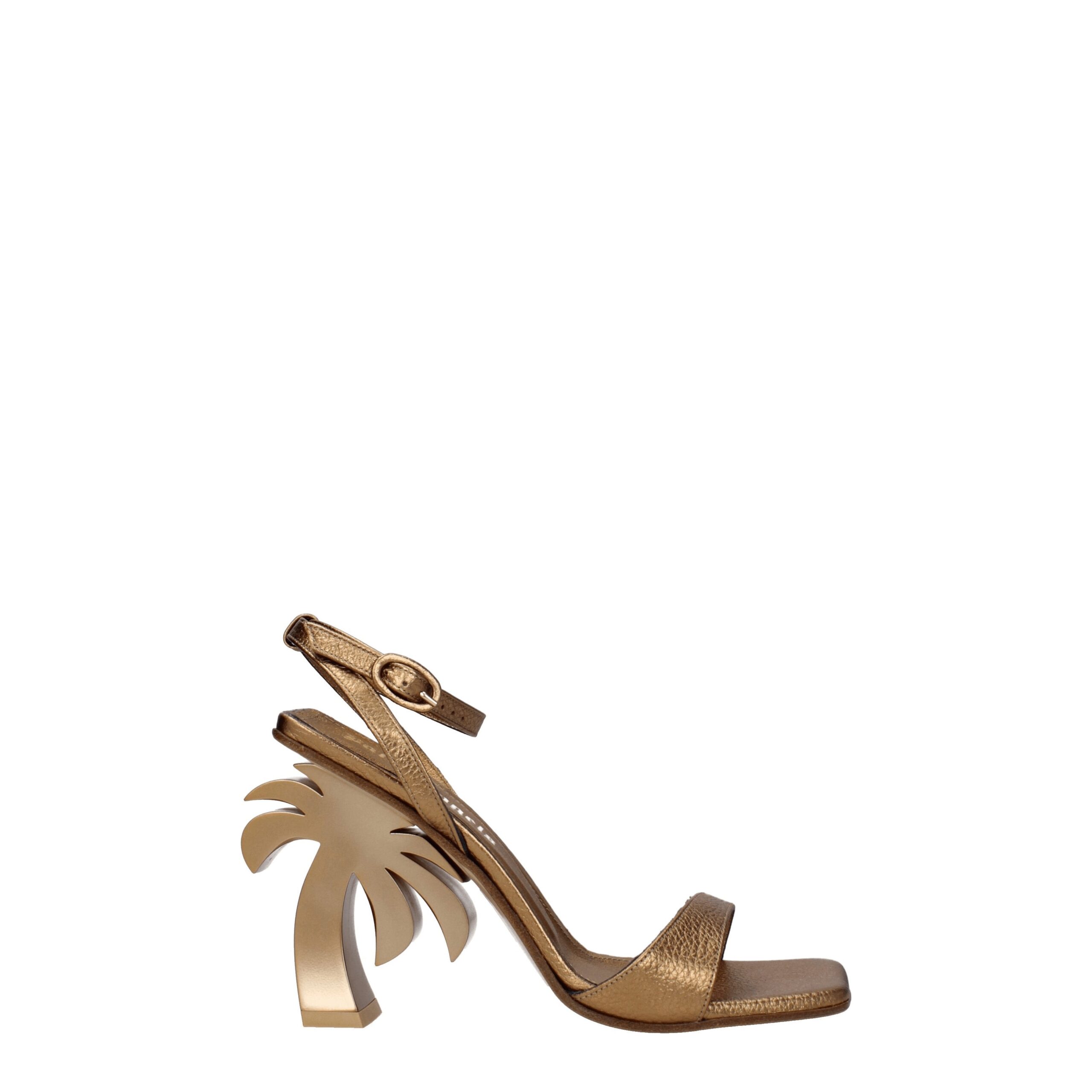 Gold Leather Platforms