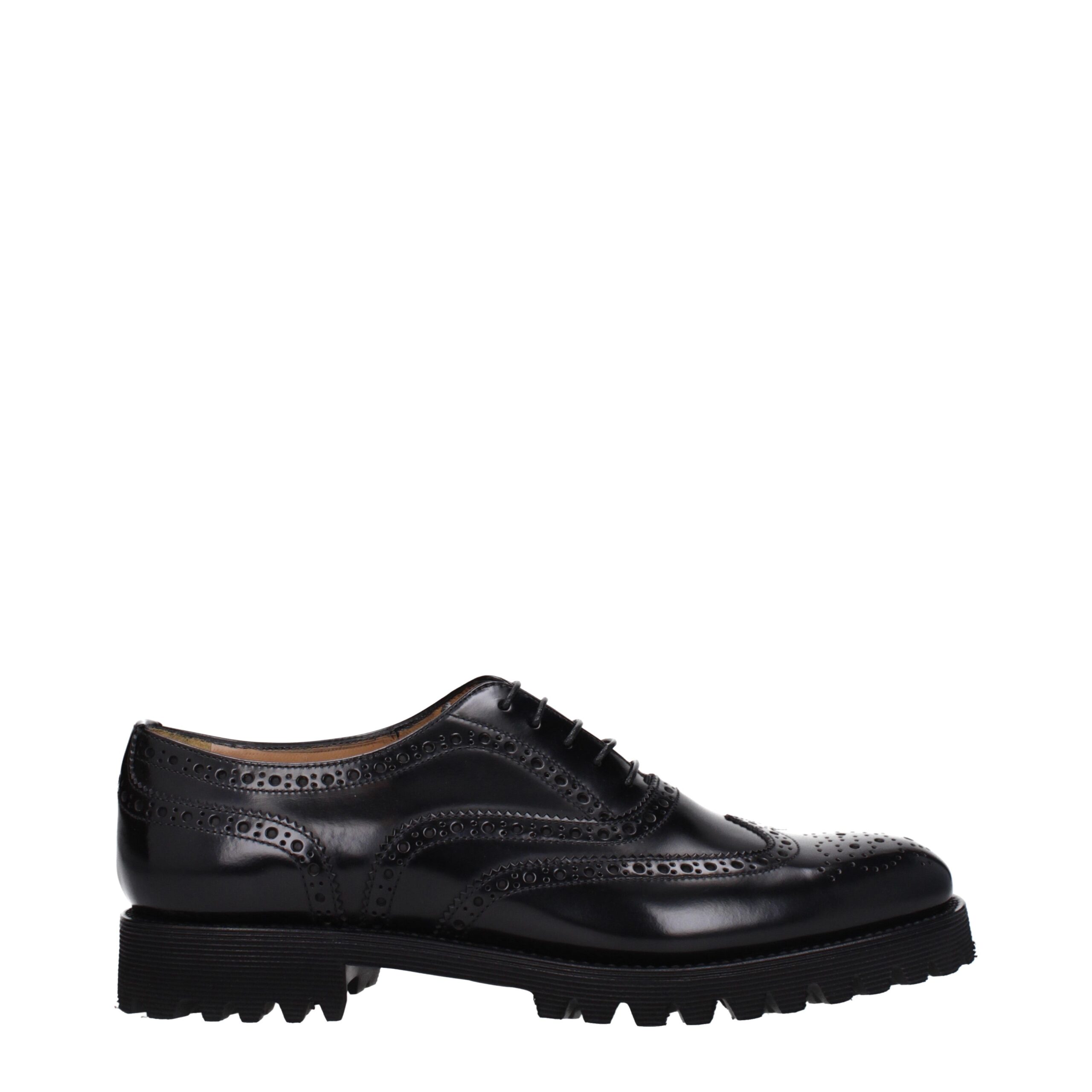 Black Leather Oxfords And Derbies