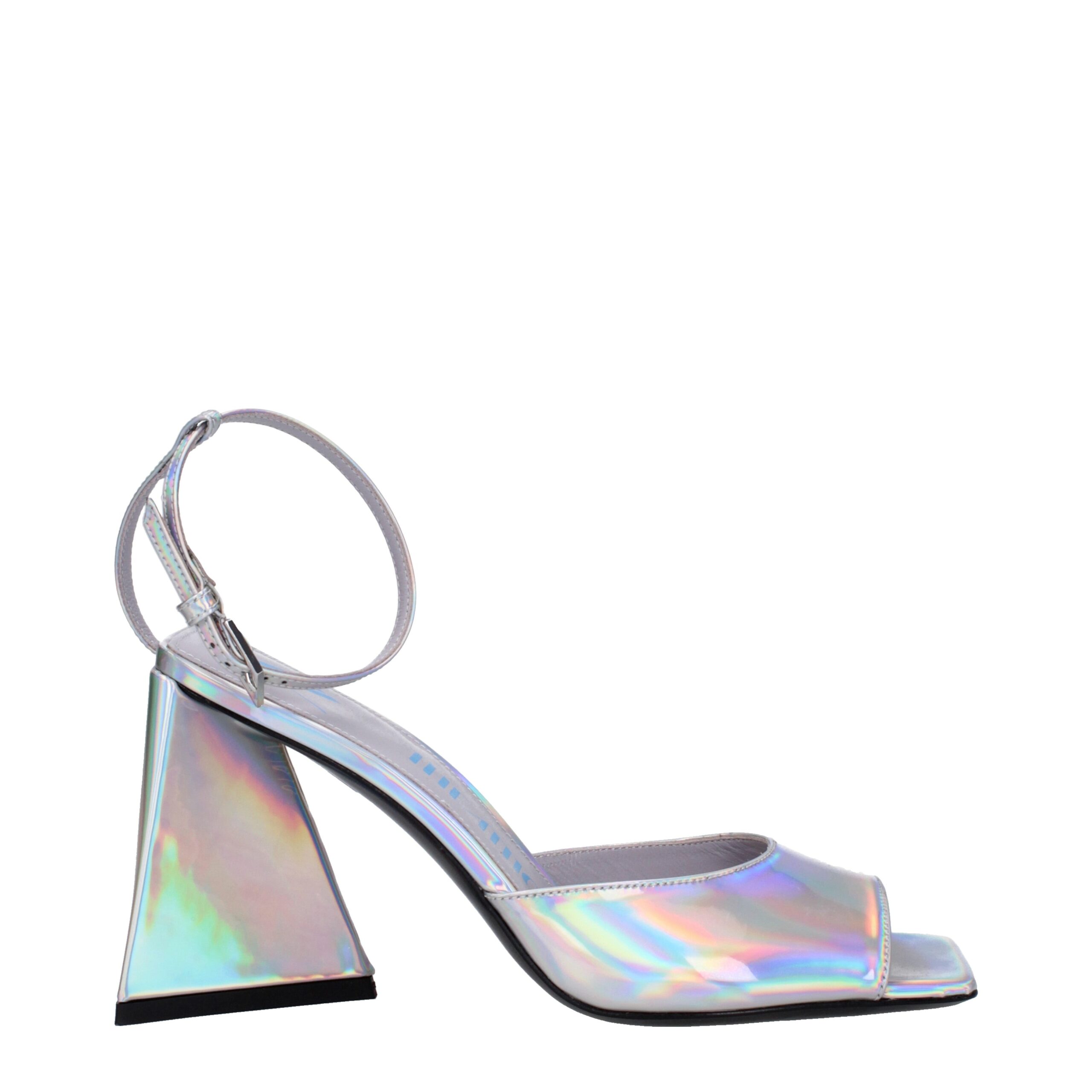 Gray Leather Platforms