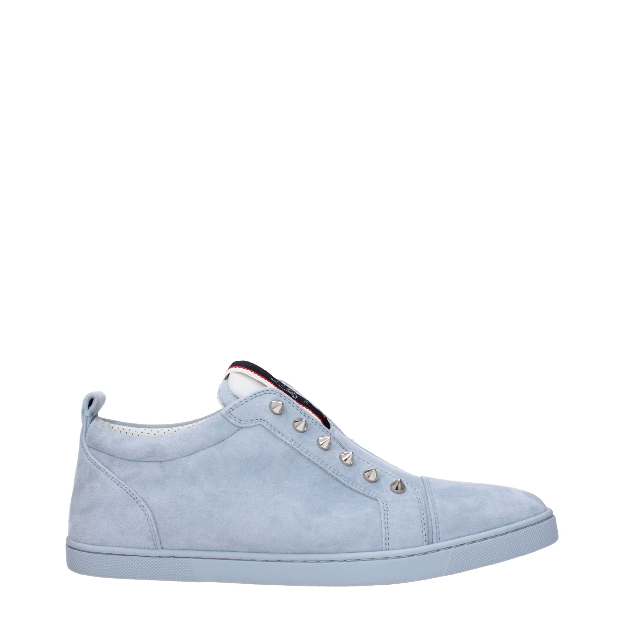 Blue Leather Slip-On Loafers