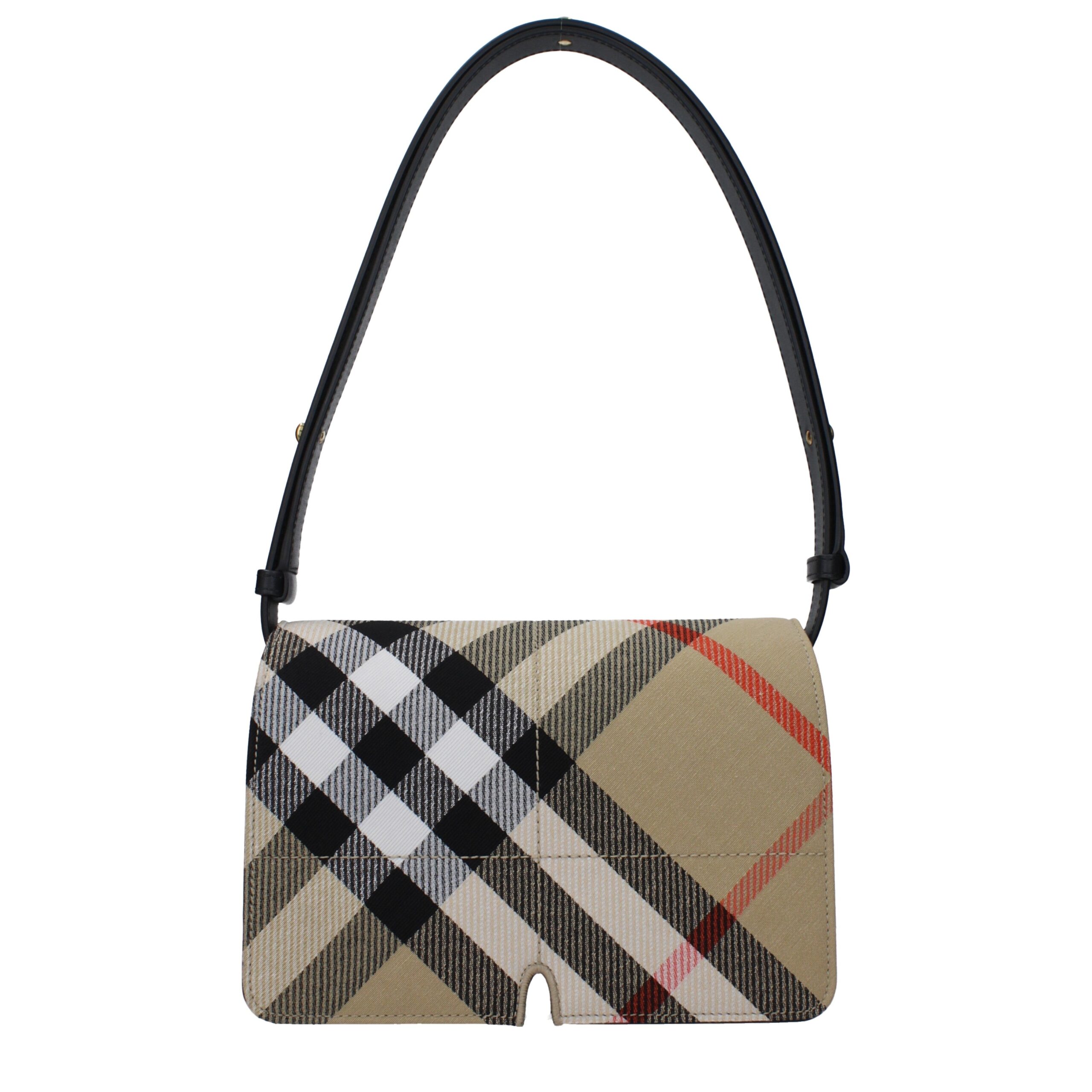 Beige Fabric Shoulder Bags