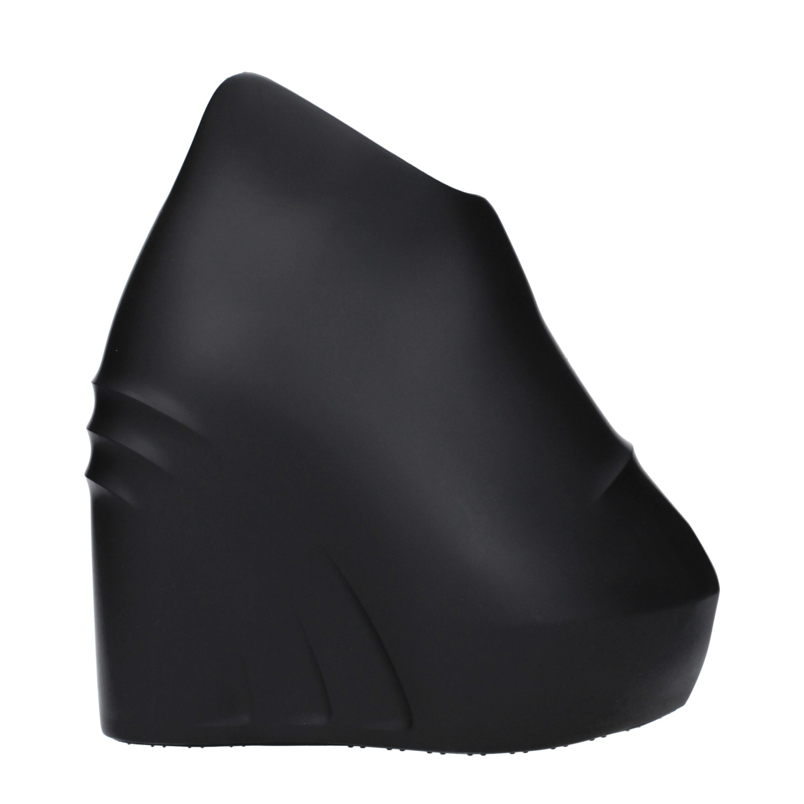 Black Cotton Wedges Sandals