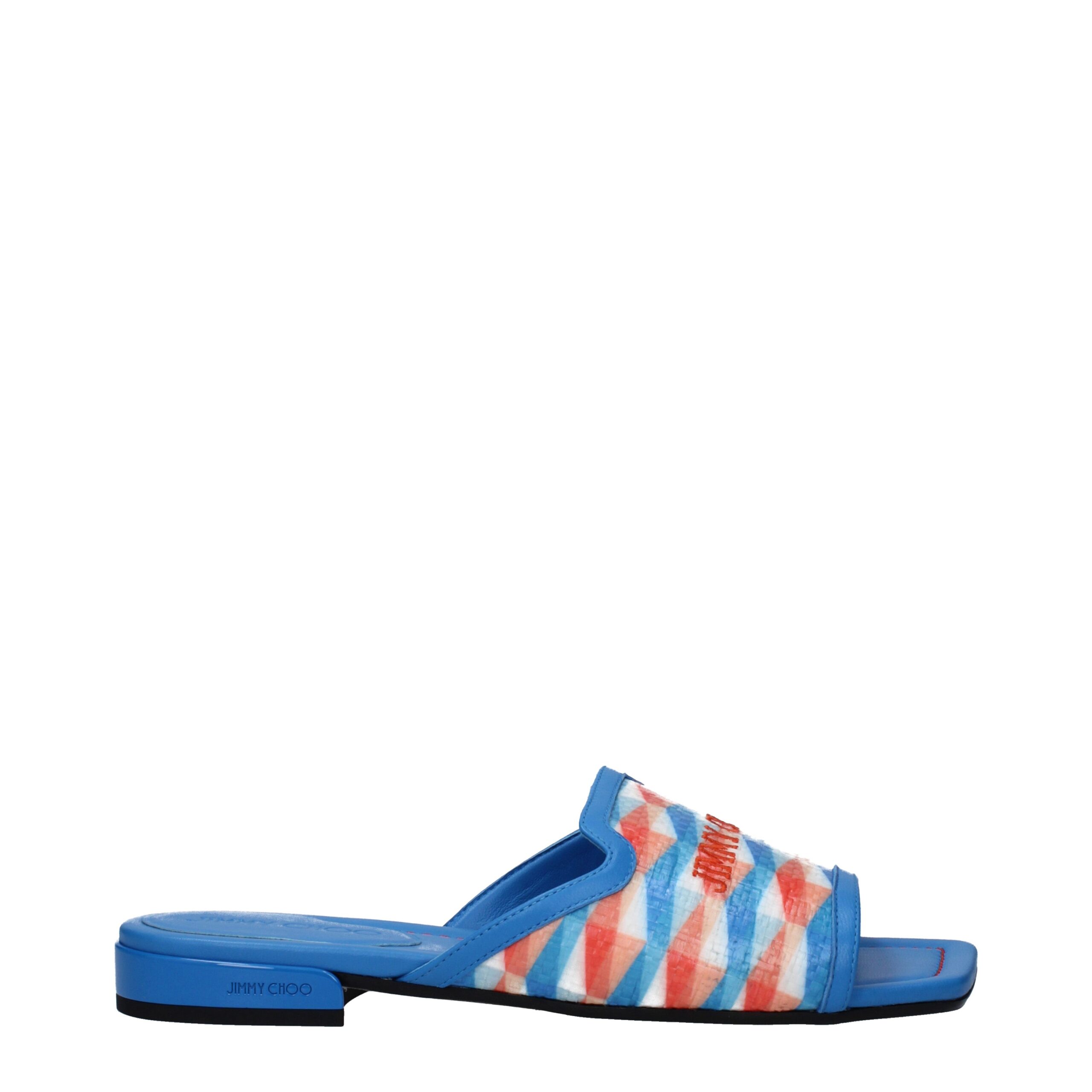 Light Blue Fabric Slippers Sandals