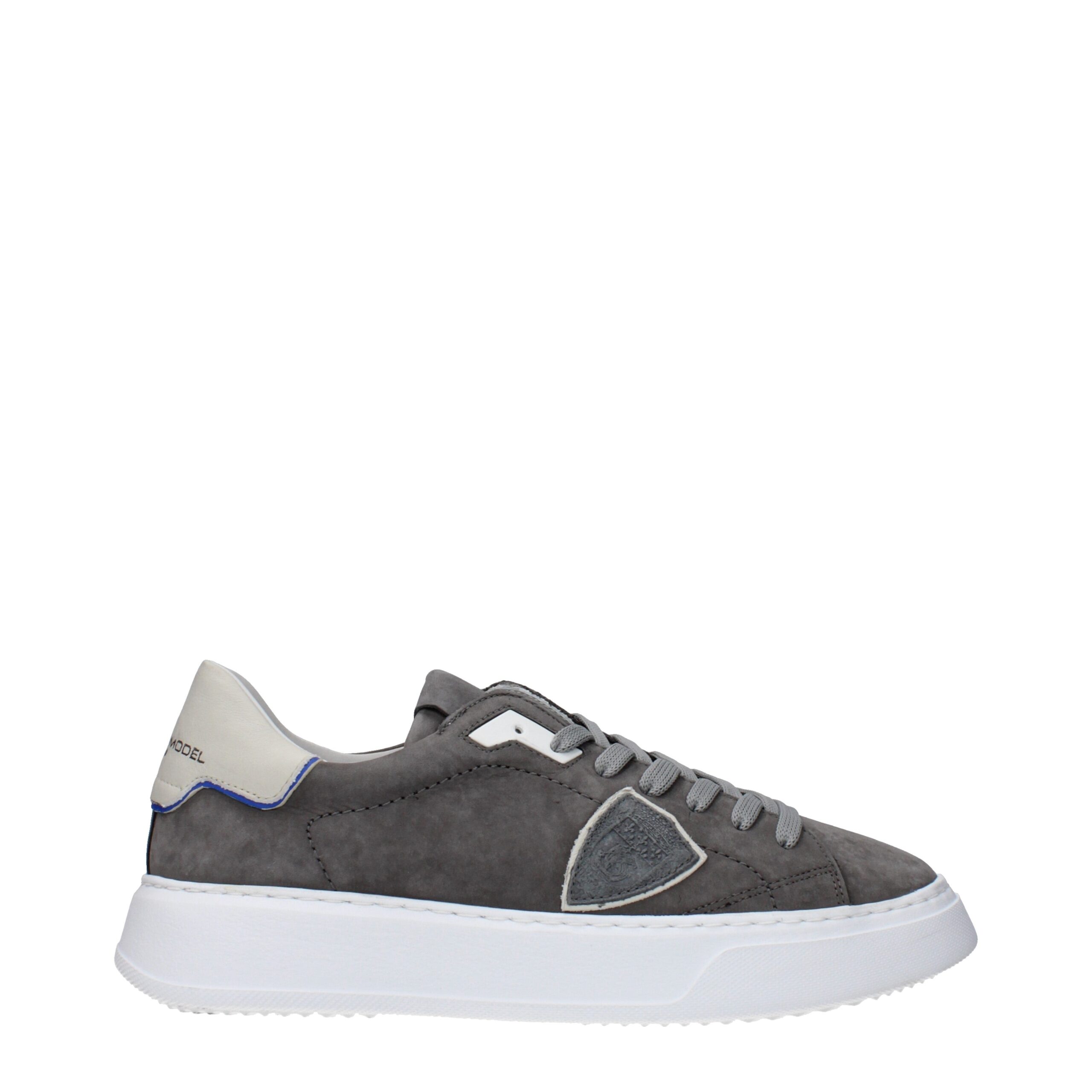 Gray Leather Sneakers