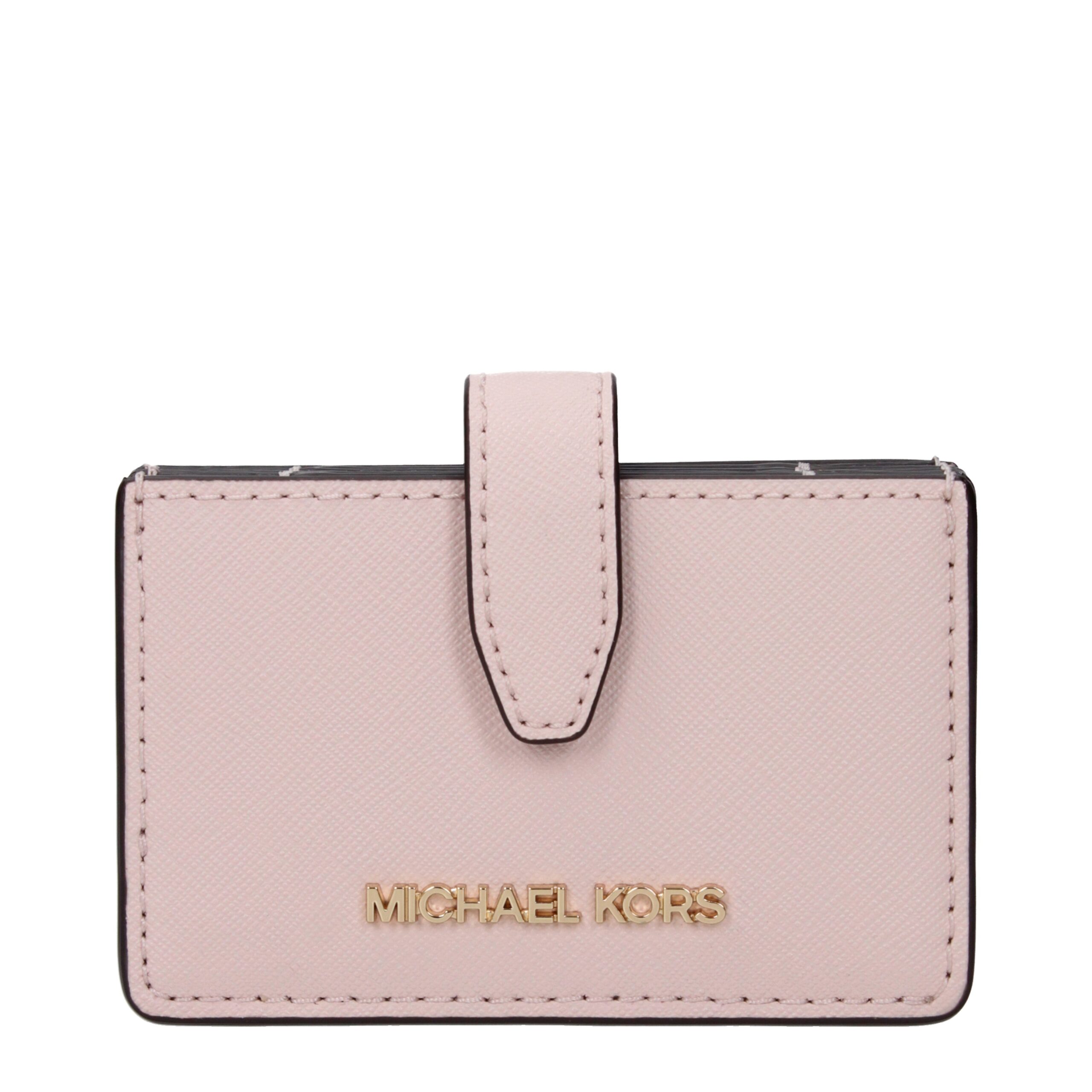 Pink Leather Cardholders