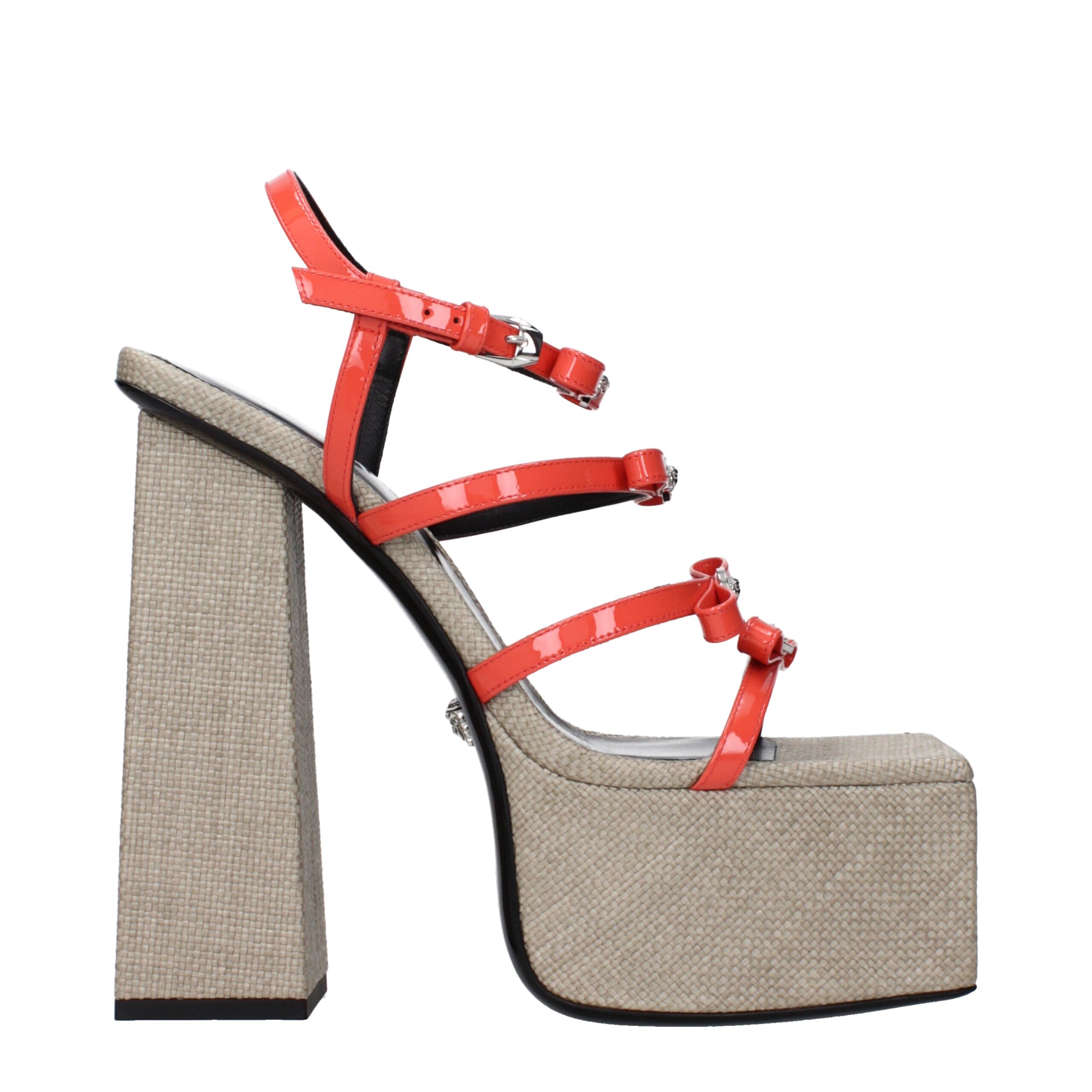 Orange Leather Platforms