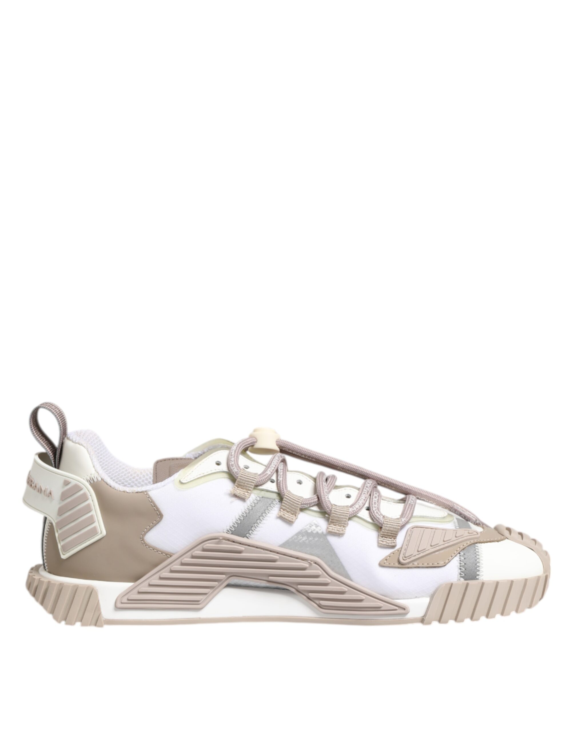 White Beige Leather Low Top NS1 Sneakers Shoes