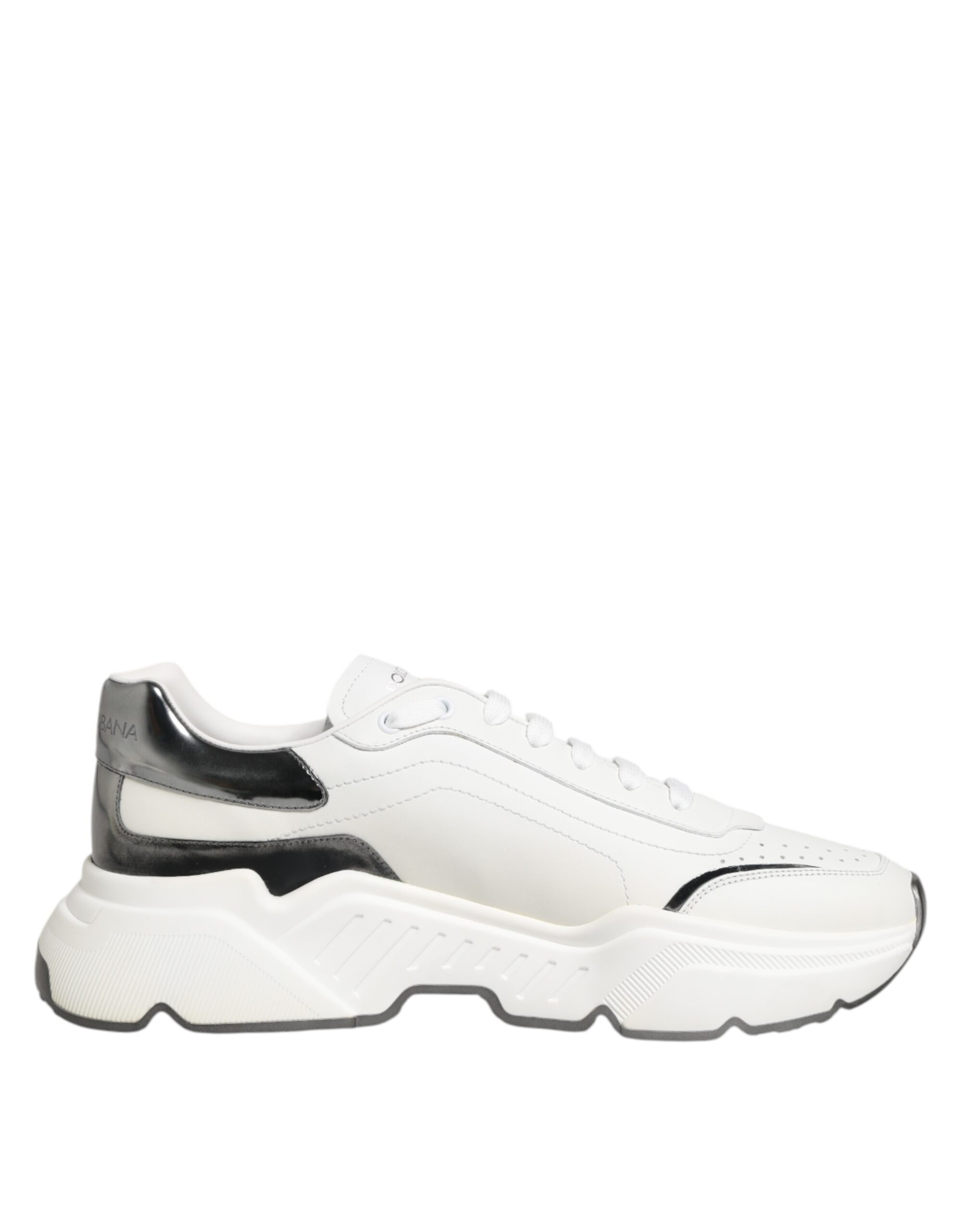 White Silver DAYMASTER Leather Sneakers Shoes