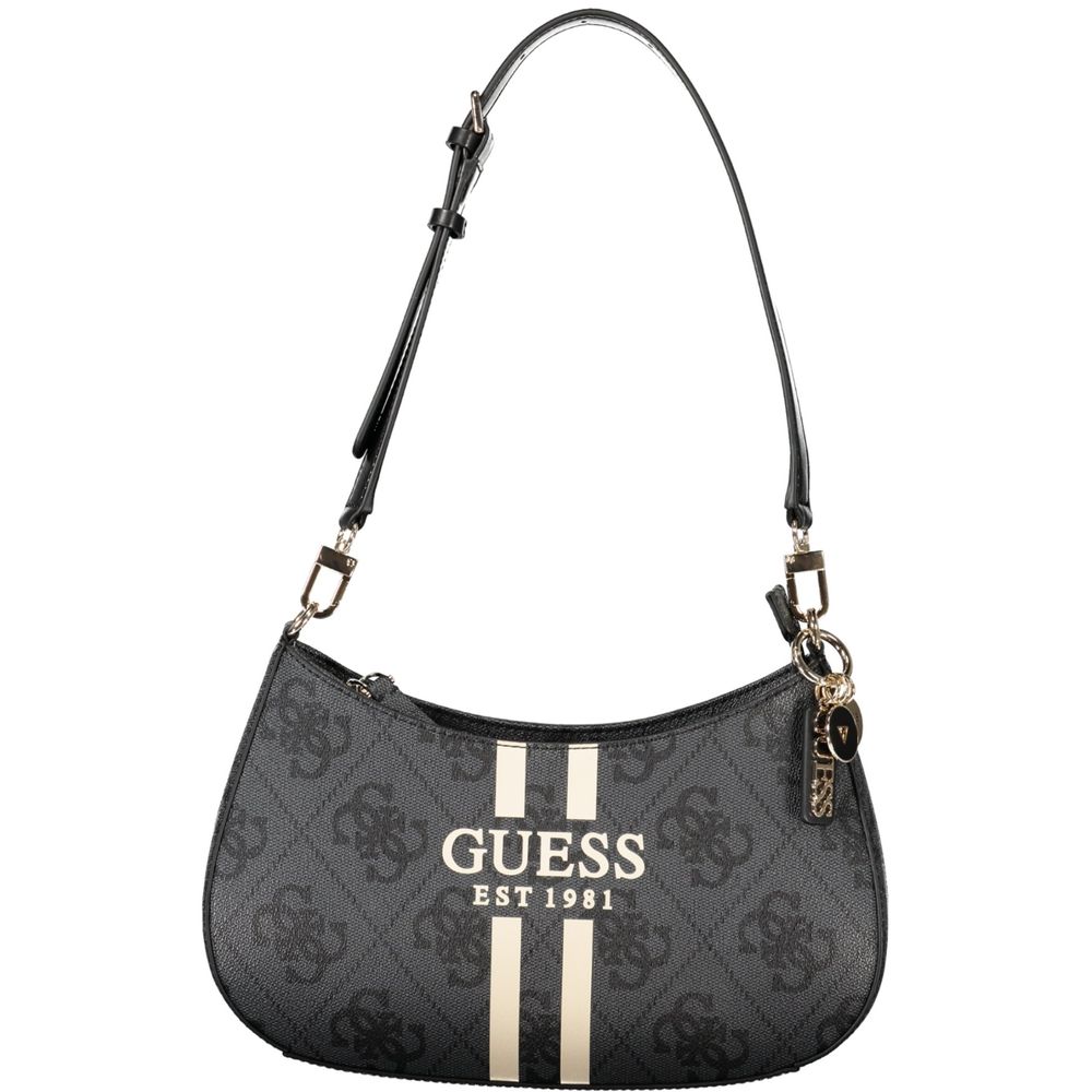 Black Polyethylene Women Handbag