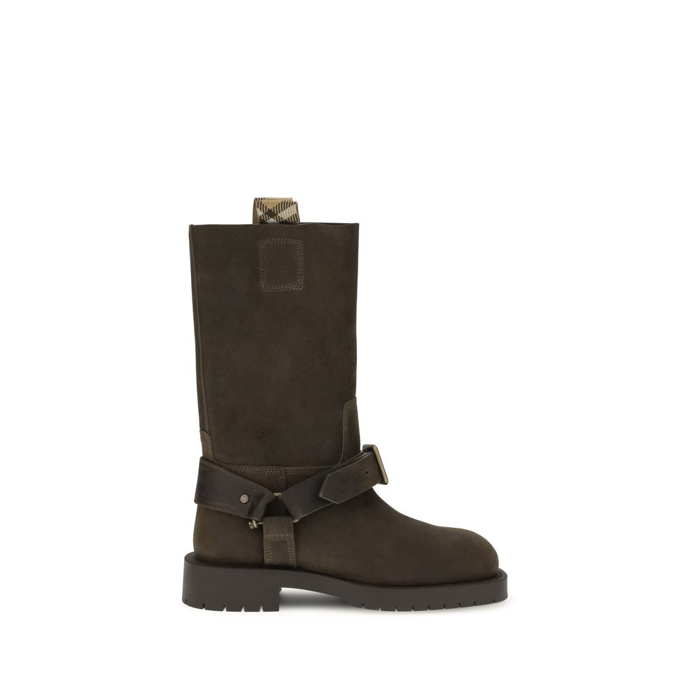 Suede Saddle Ankle Boots
