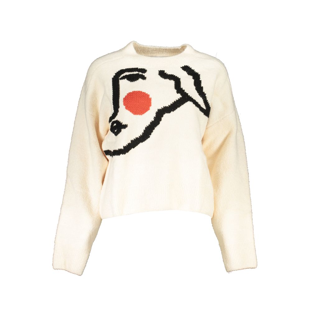 White Fabric Sweater