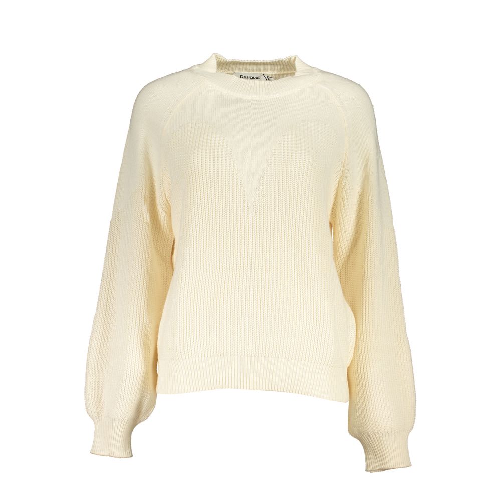 White Fabric Sweater