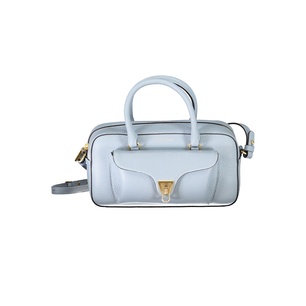 Blue Leather Handbag