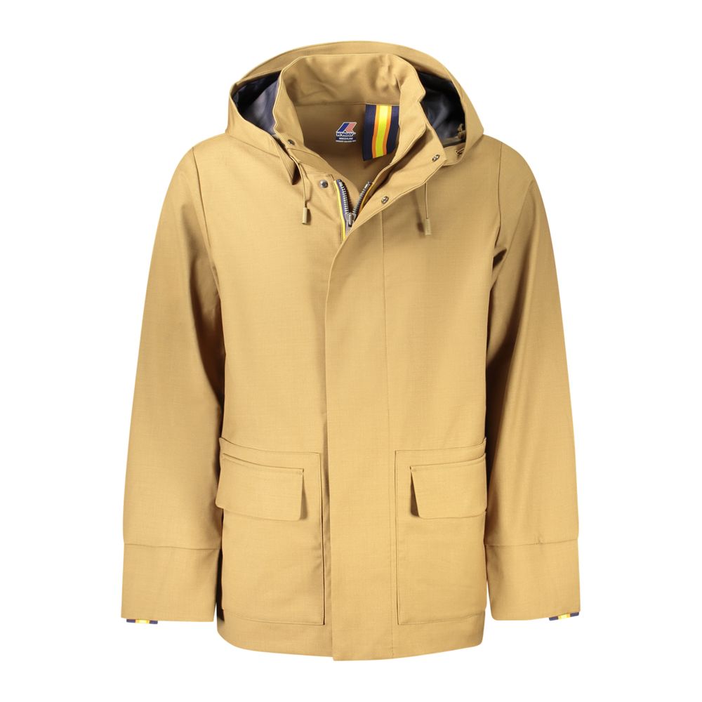 Brown Wool Men's Trench Coat