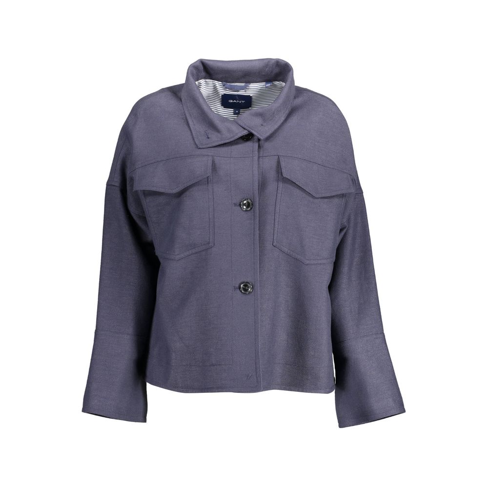 Blue Cotton Jackets & Coat