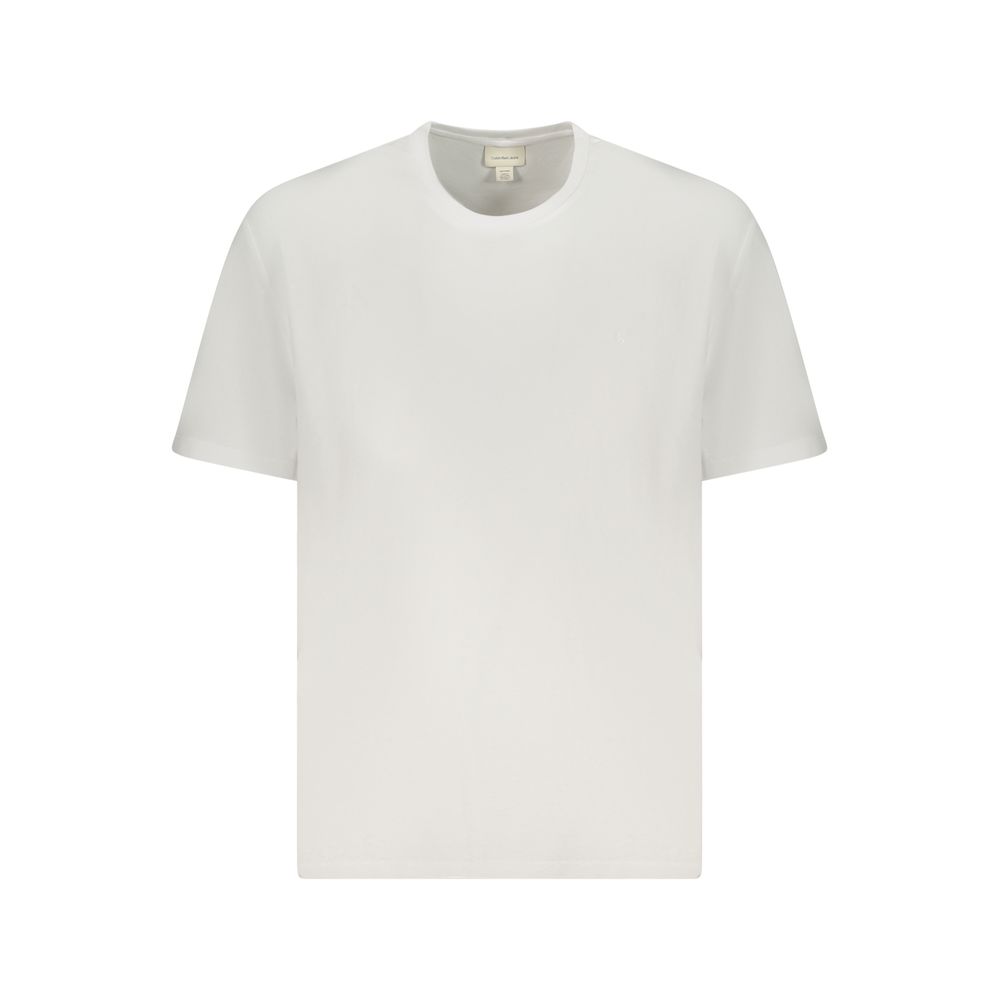White Cotton Mens T-Shirt