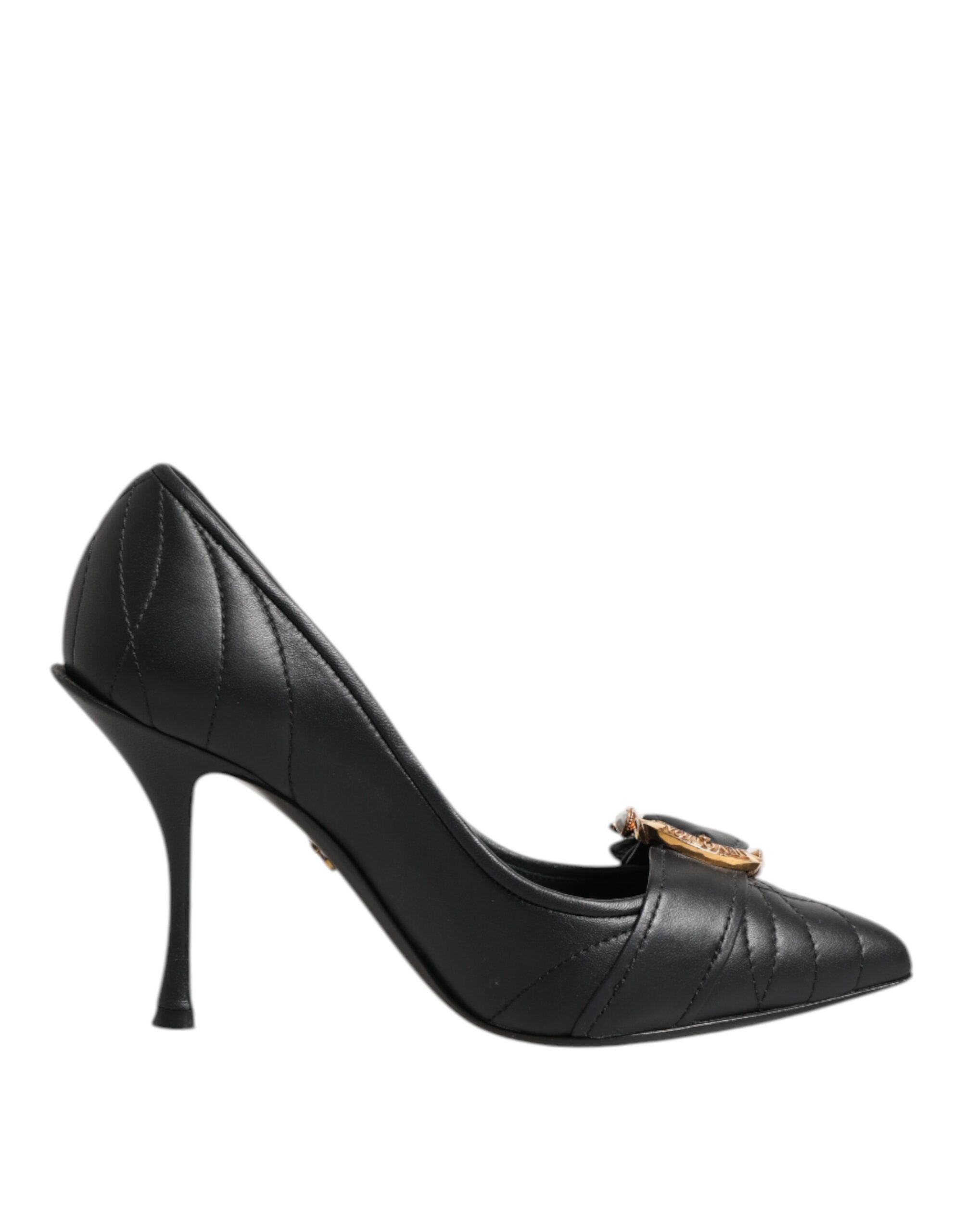 Black Devotion Leather Heels Pumps Shoes