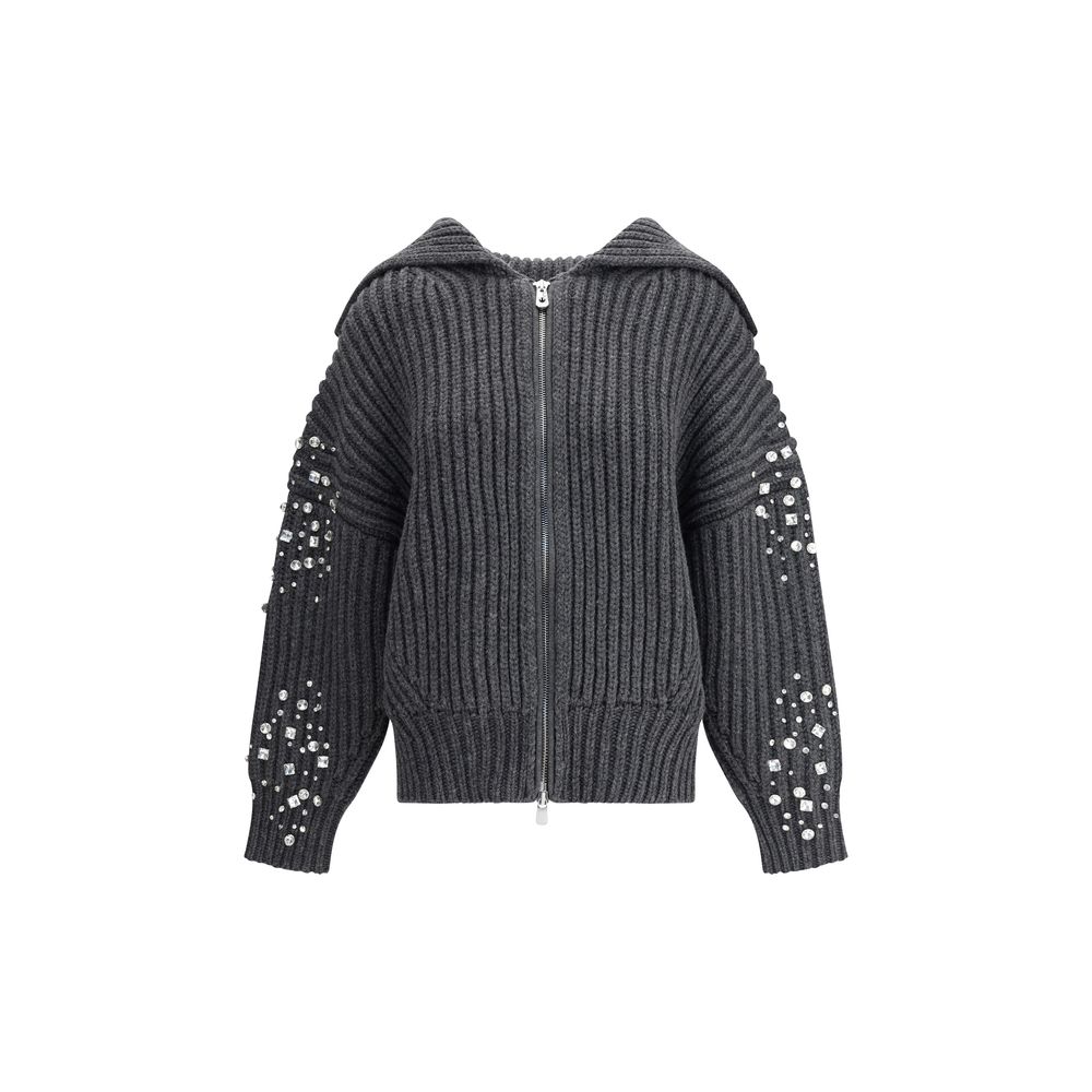 Rhinestones wool Cardigan