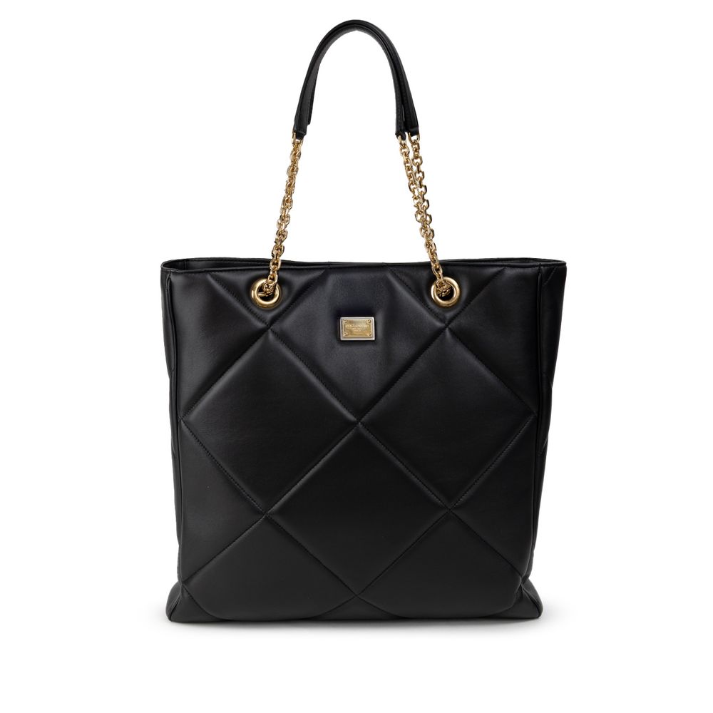 Black Leather Tote Bag