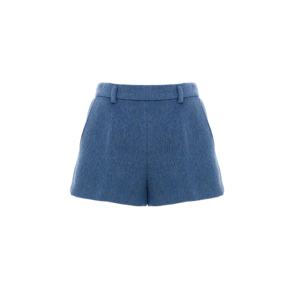 Blue Wool Shorts