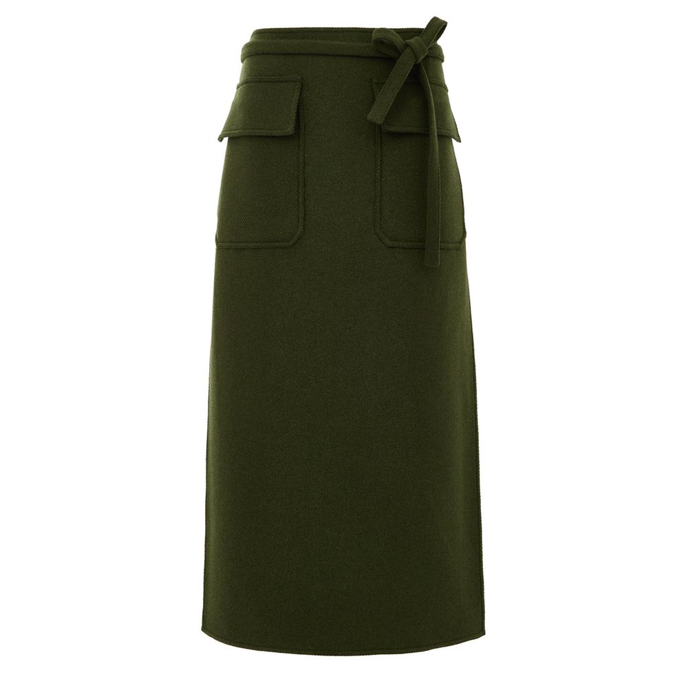 Green Wool Skirt