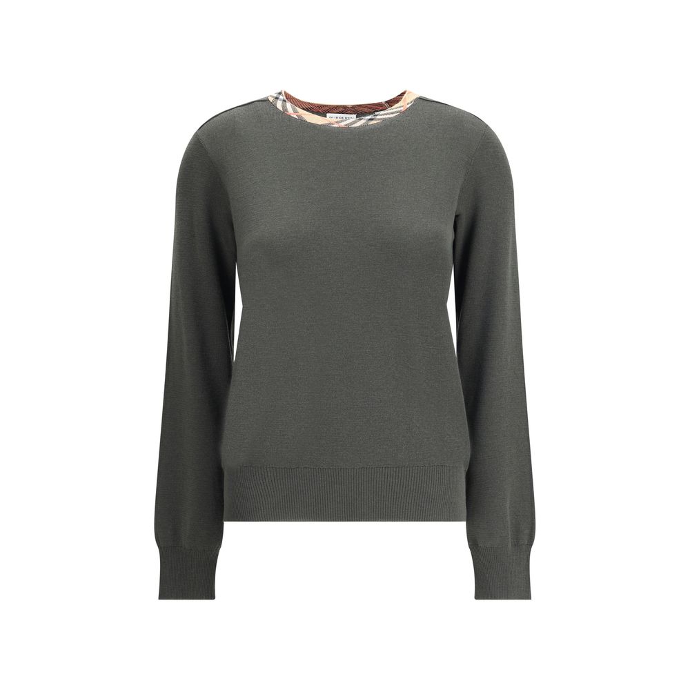 Wool Pullover with Check