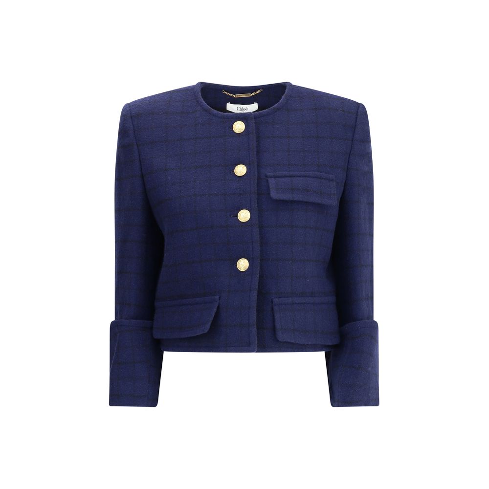 Boxy Jacket in wool plaid