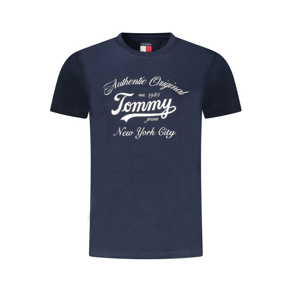 Blue Cotton Women T-Shirt