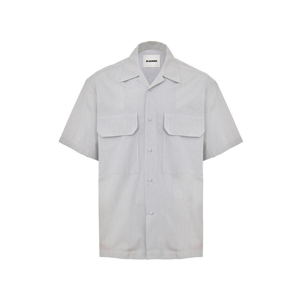Blue Cotton Shortsleeve Shirt