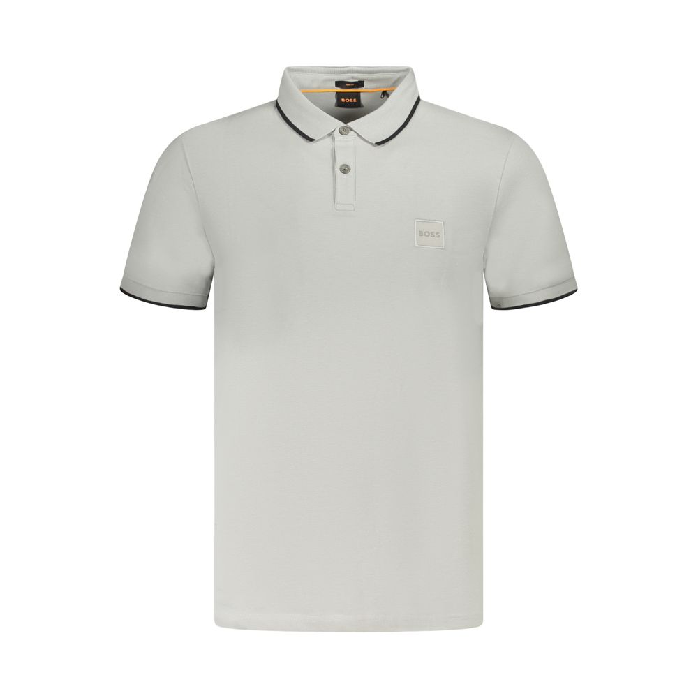 Gray Cotton Polo Shirt