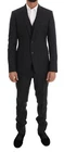 Gray Patterned Wool 3 Piece Slim Suit
