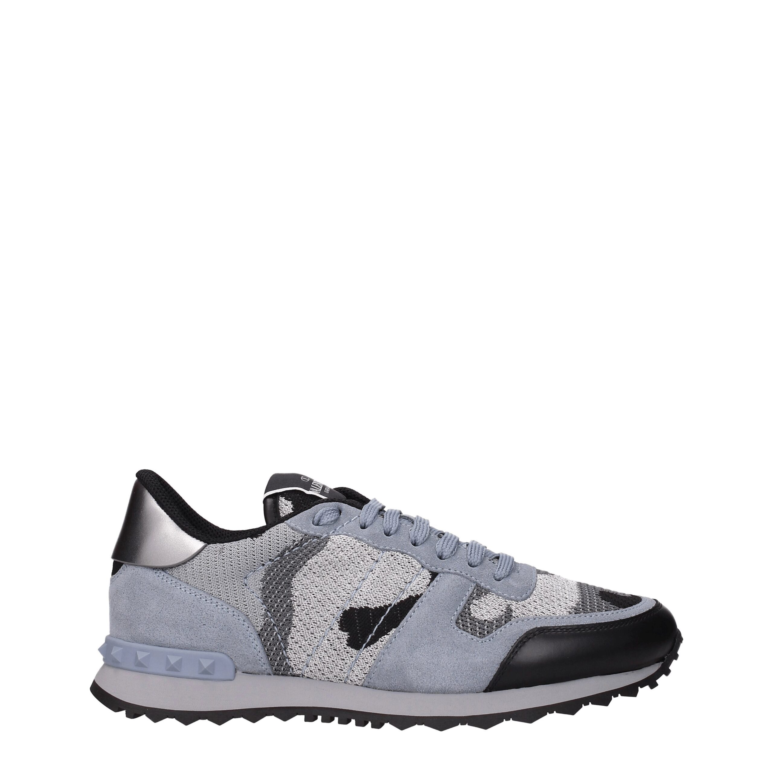 Gray Fabric Athletic Sneakers
