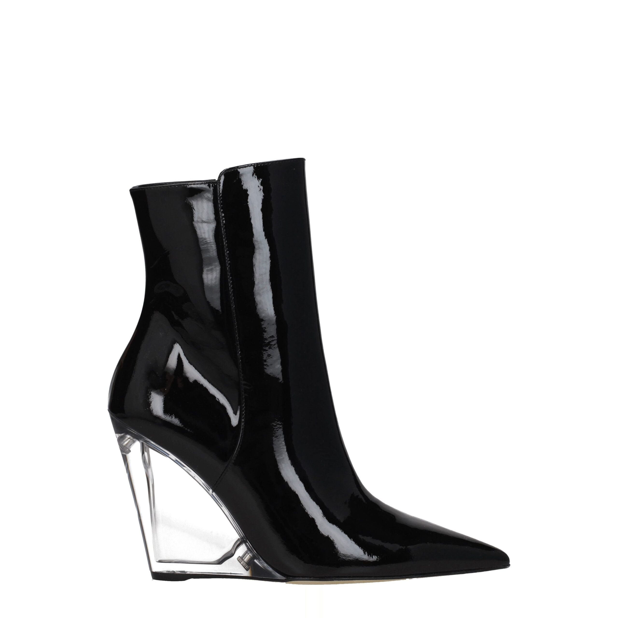 Black Leather Ankle Boots
