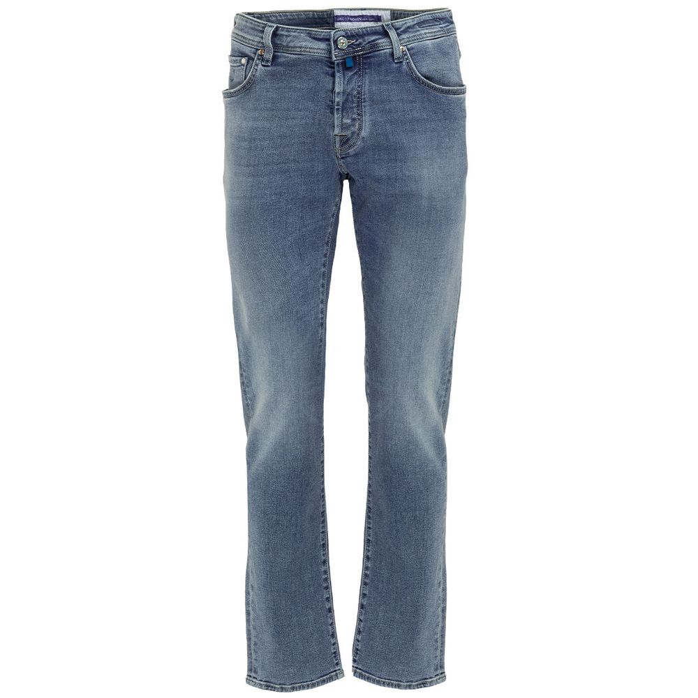Blue Cotton Men's Slim Fit Jean