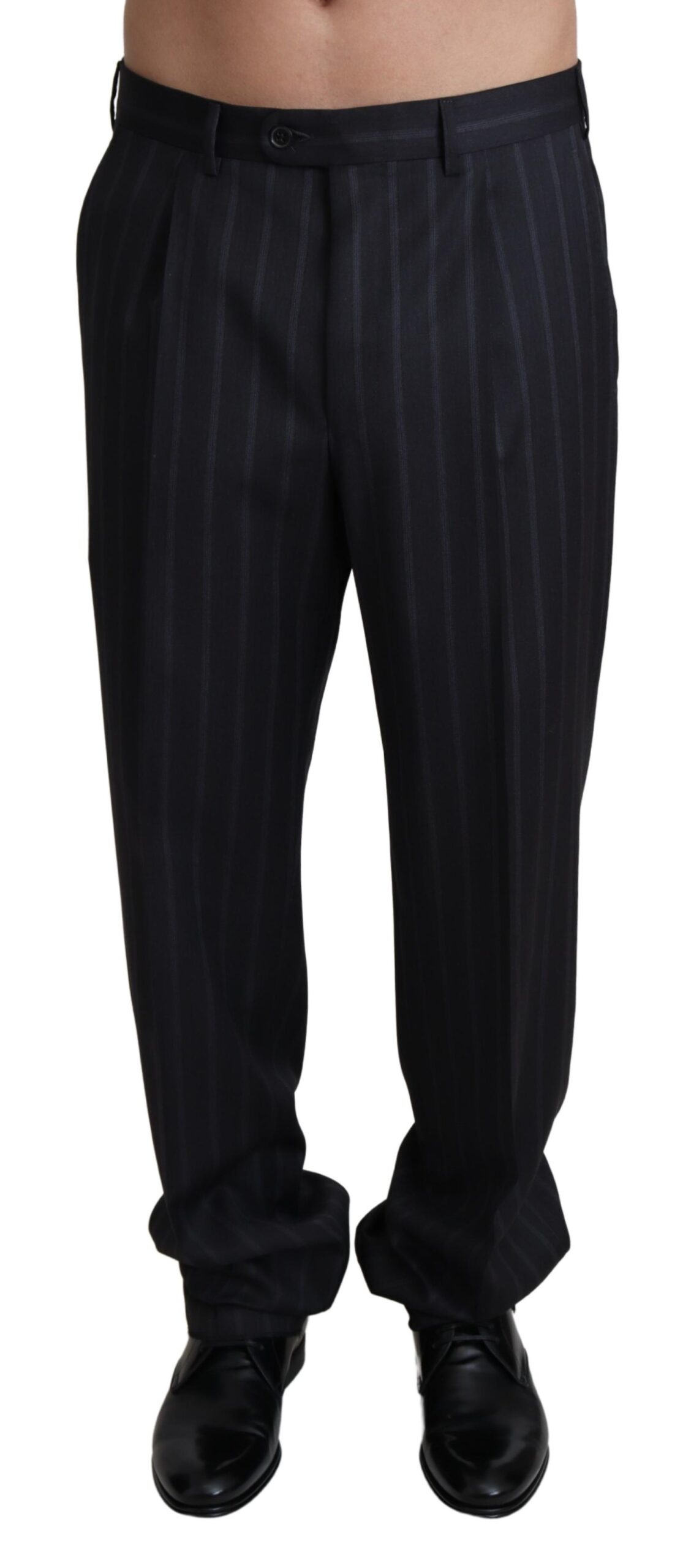 Gray Wool Blend Formal Trousers Pants