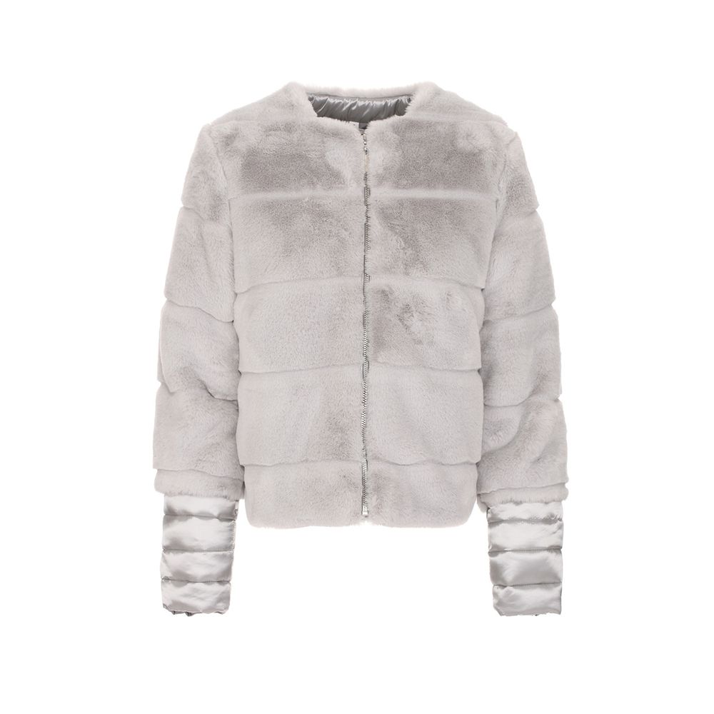 Gray Polyester Jackets & Coat