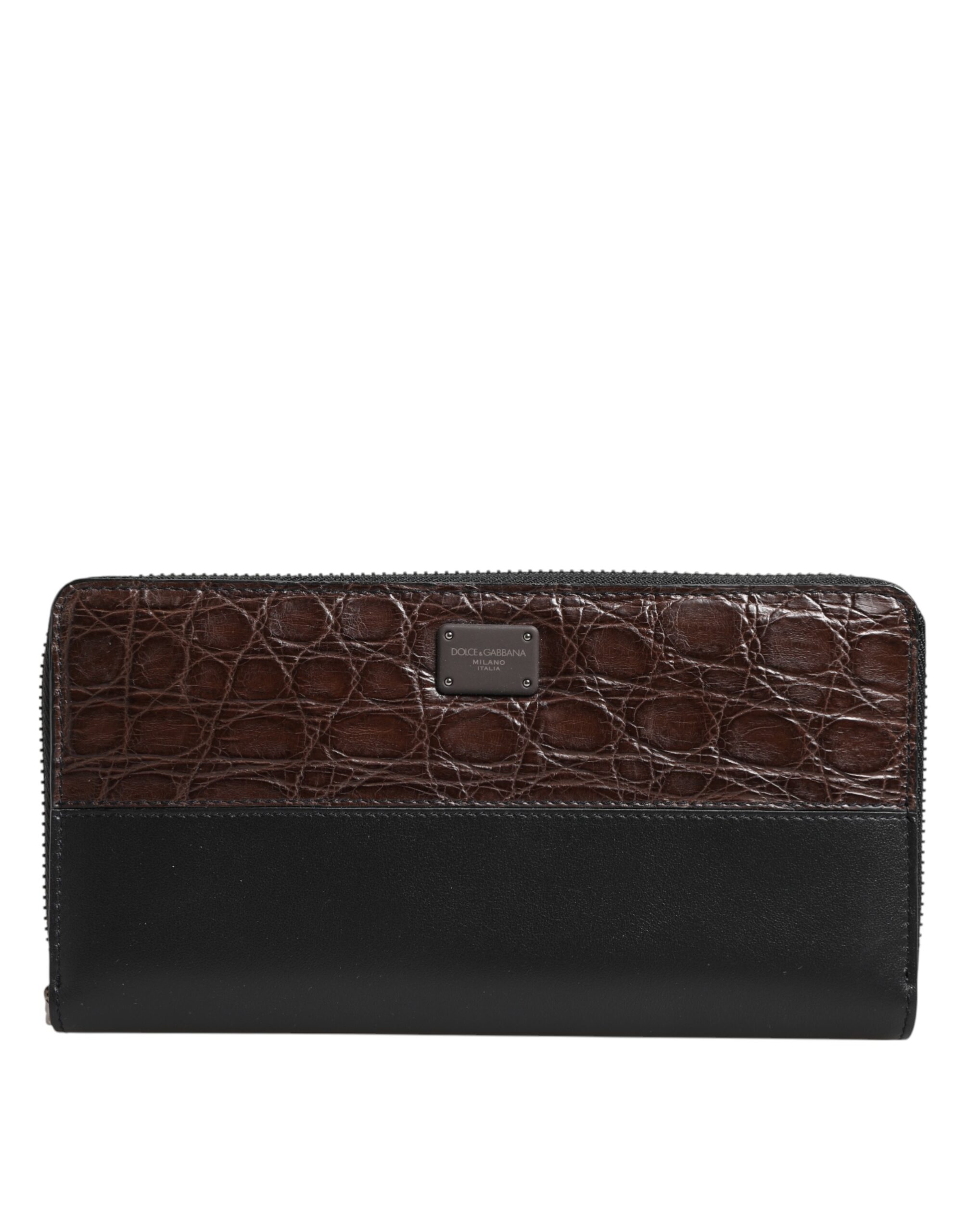 Black Brown Exotic Leather Men Continental Clutch Wallet