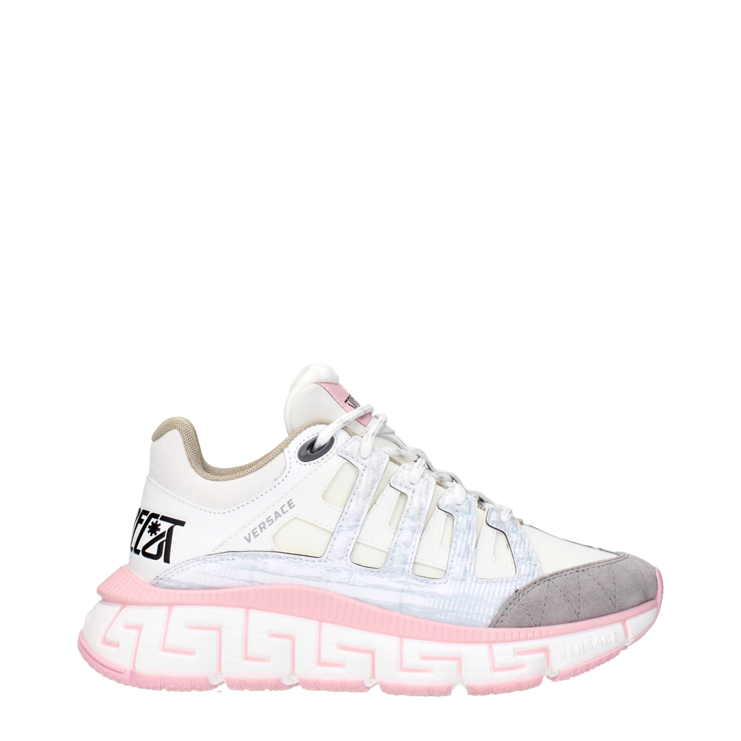 Beige Fabric Athletic Sneakers