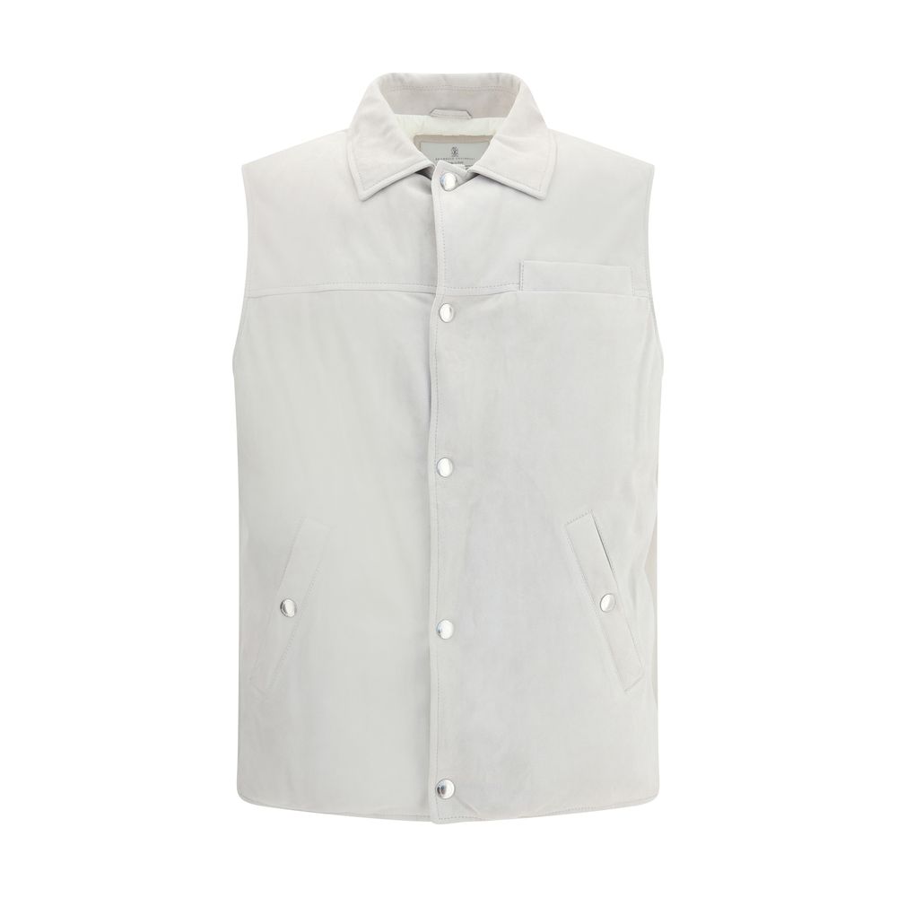 Padded leather Vest