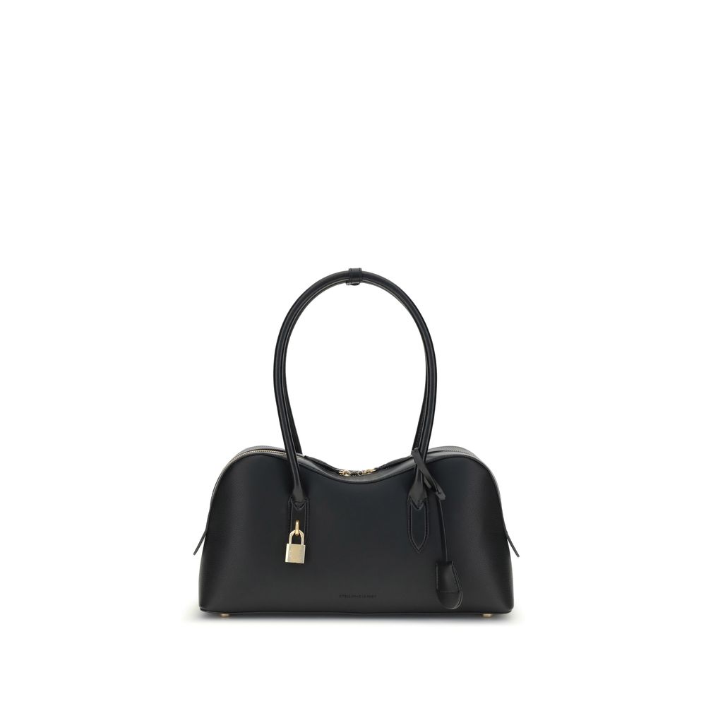 Black Polyester Shoulder Bag