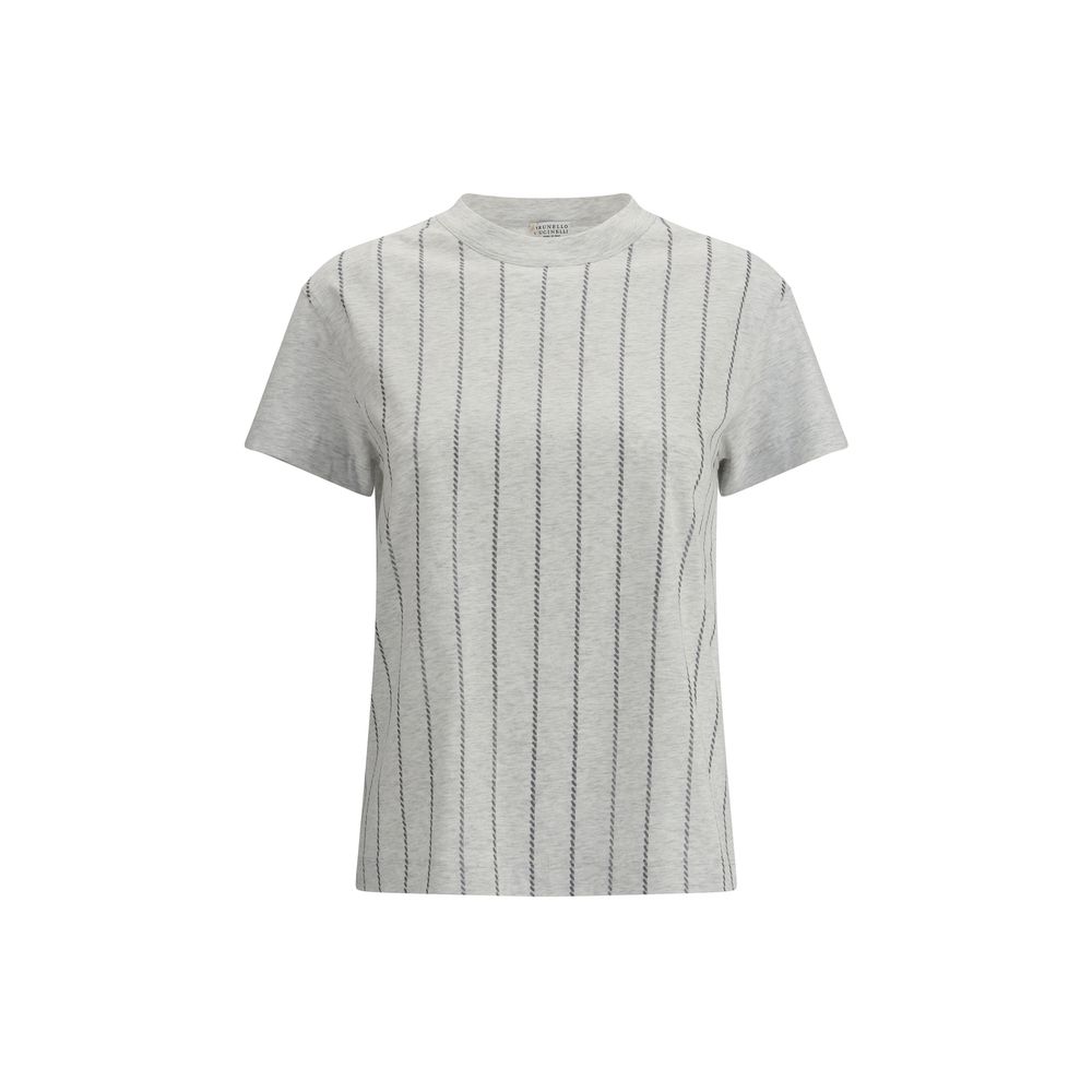 Striped T-Shirt with mini sequins