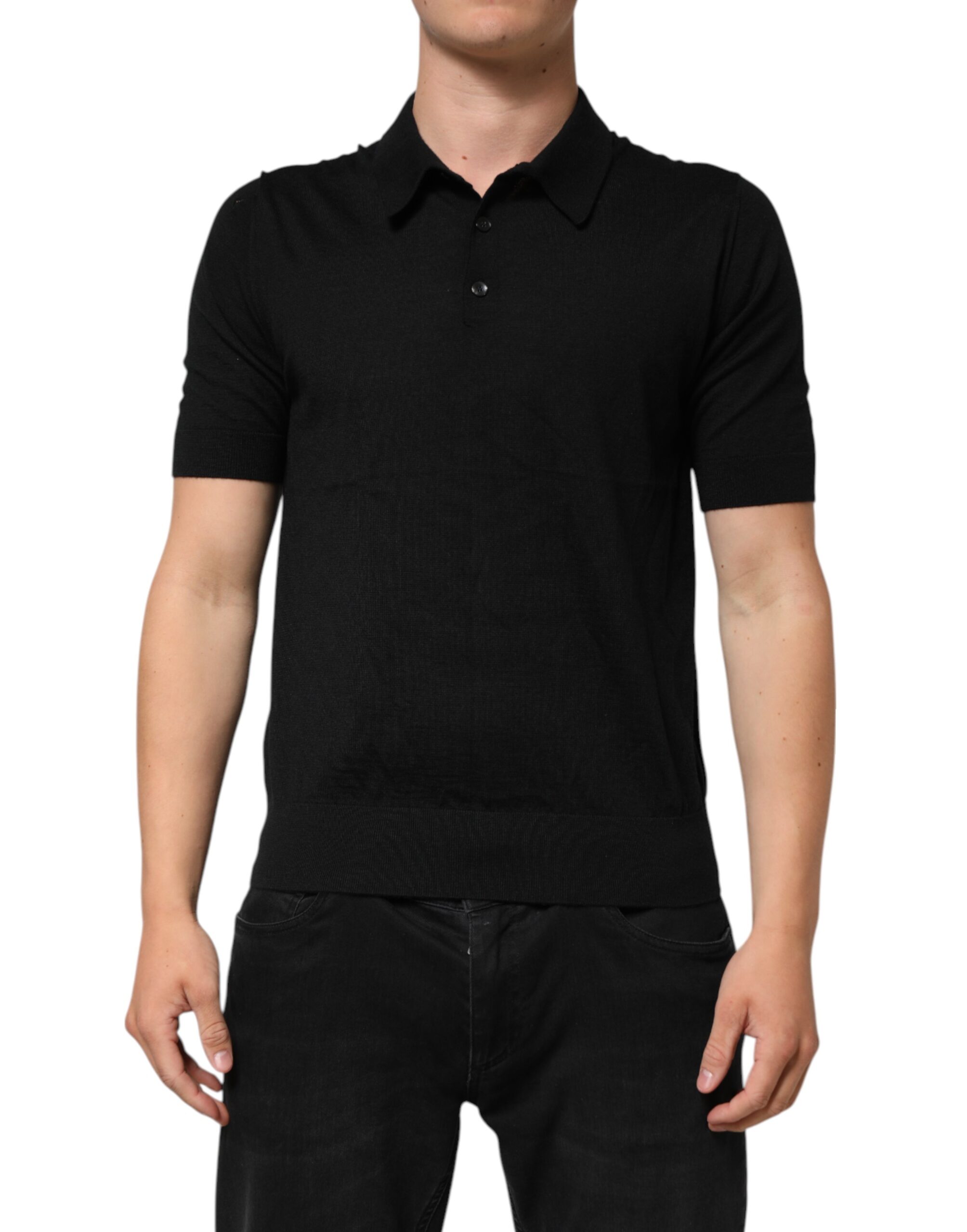 Black Cashmere Classic Men Polo Shirt T-shirt