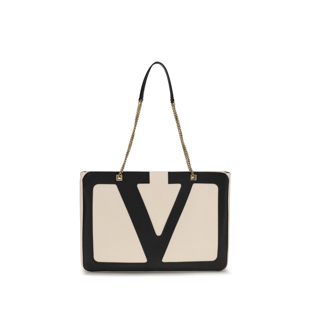 Beige Calf Leather Bos Taurus Shoulder Bag