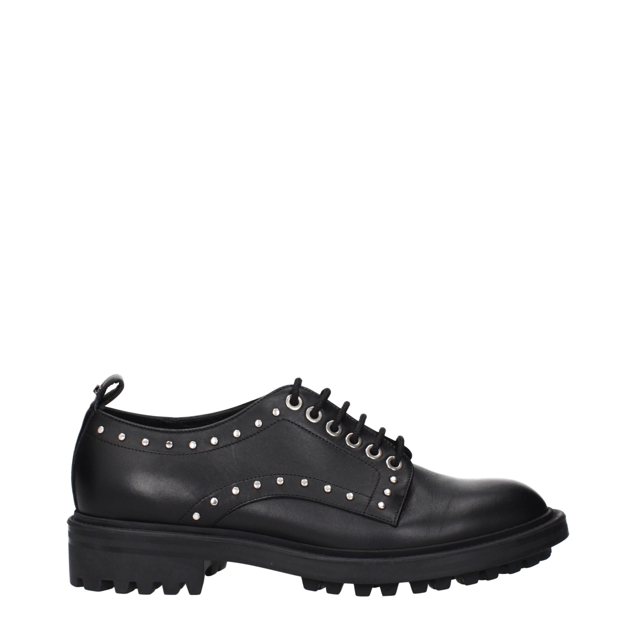 Black Leather Oxfords And Derbies