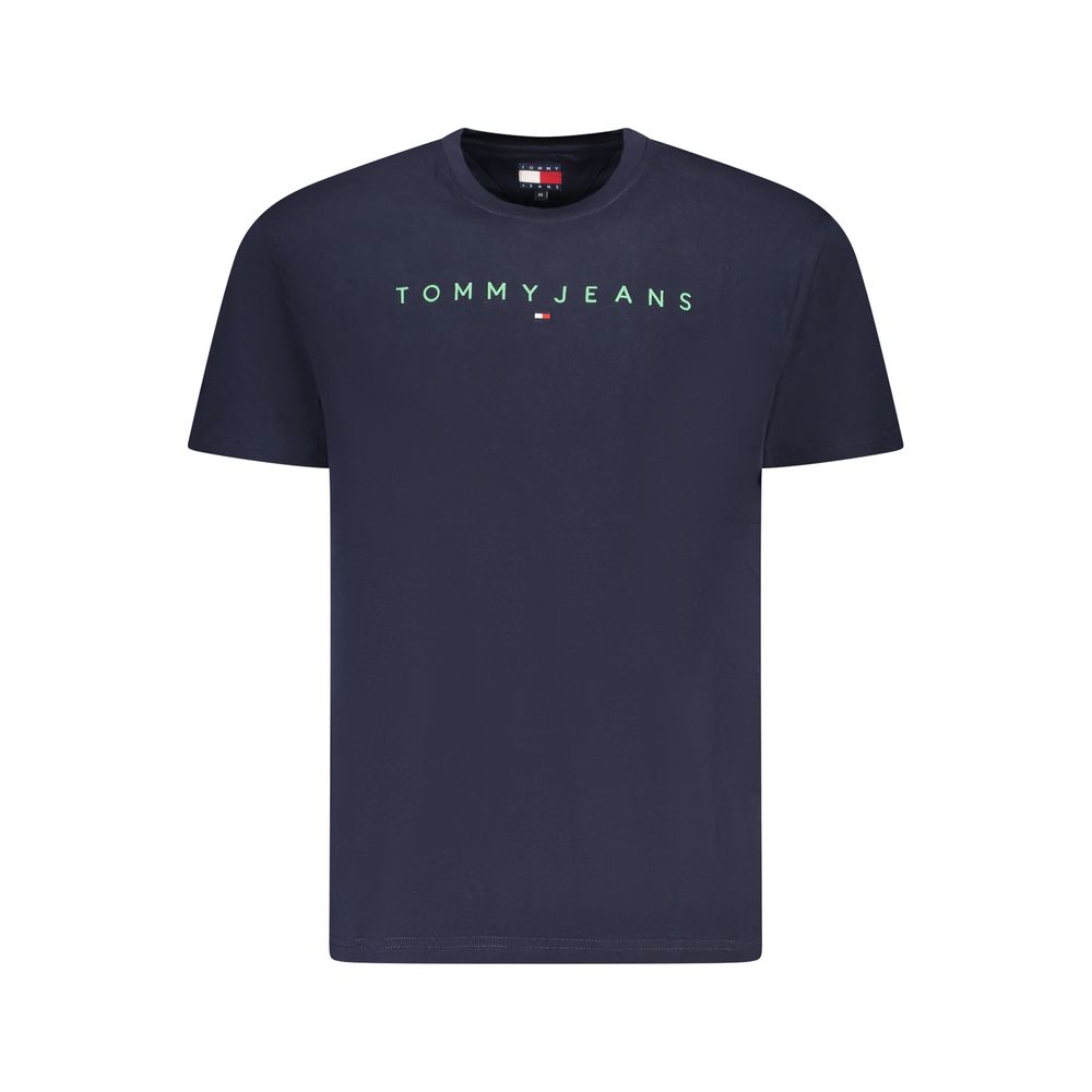 Blue Cotton Men T-Shirt