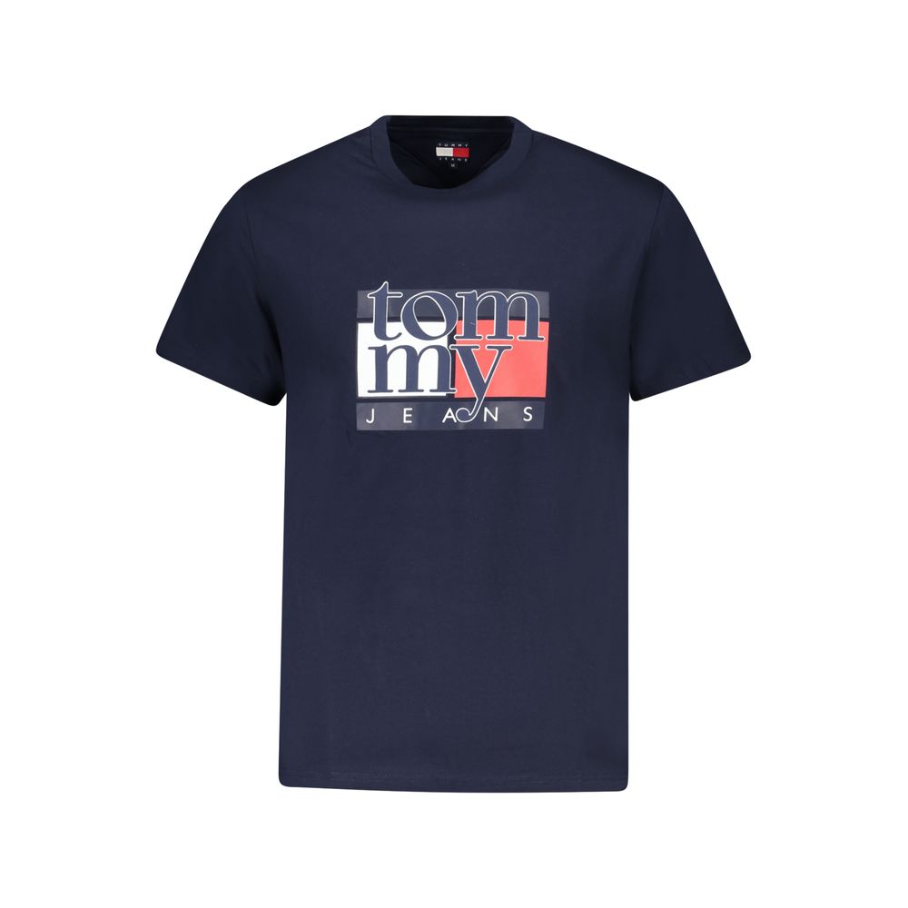 Blue Cotton Men T-Shirt