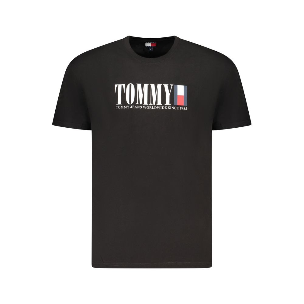 Black Cotton Men T-Shirt